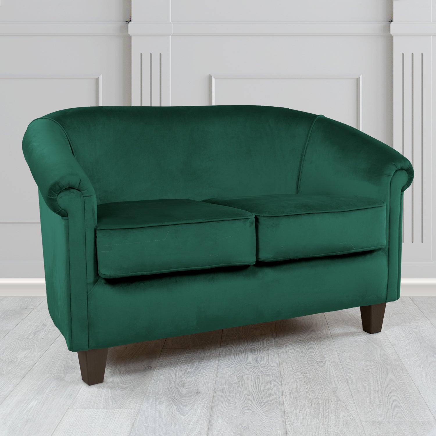 Siena 2 Seater Tub Sofa in Monaco Plush Velvet Fabric