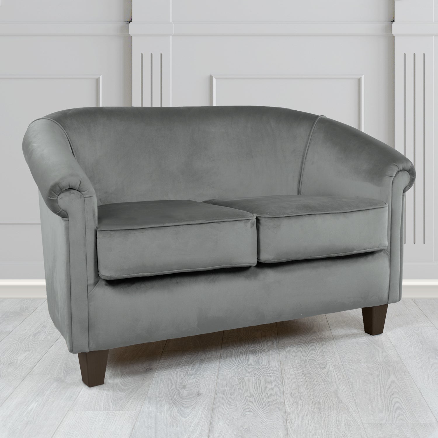 Siena 2 Seater Tub Sofa in Monaco Plush Velvet Fabric