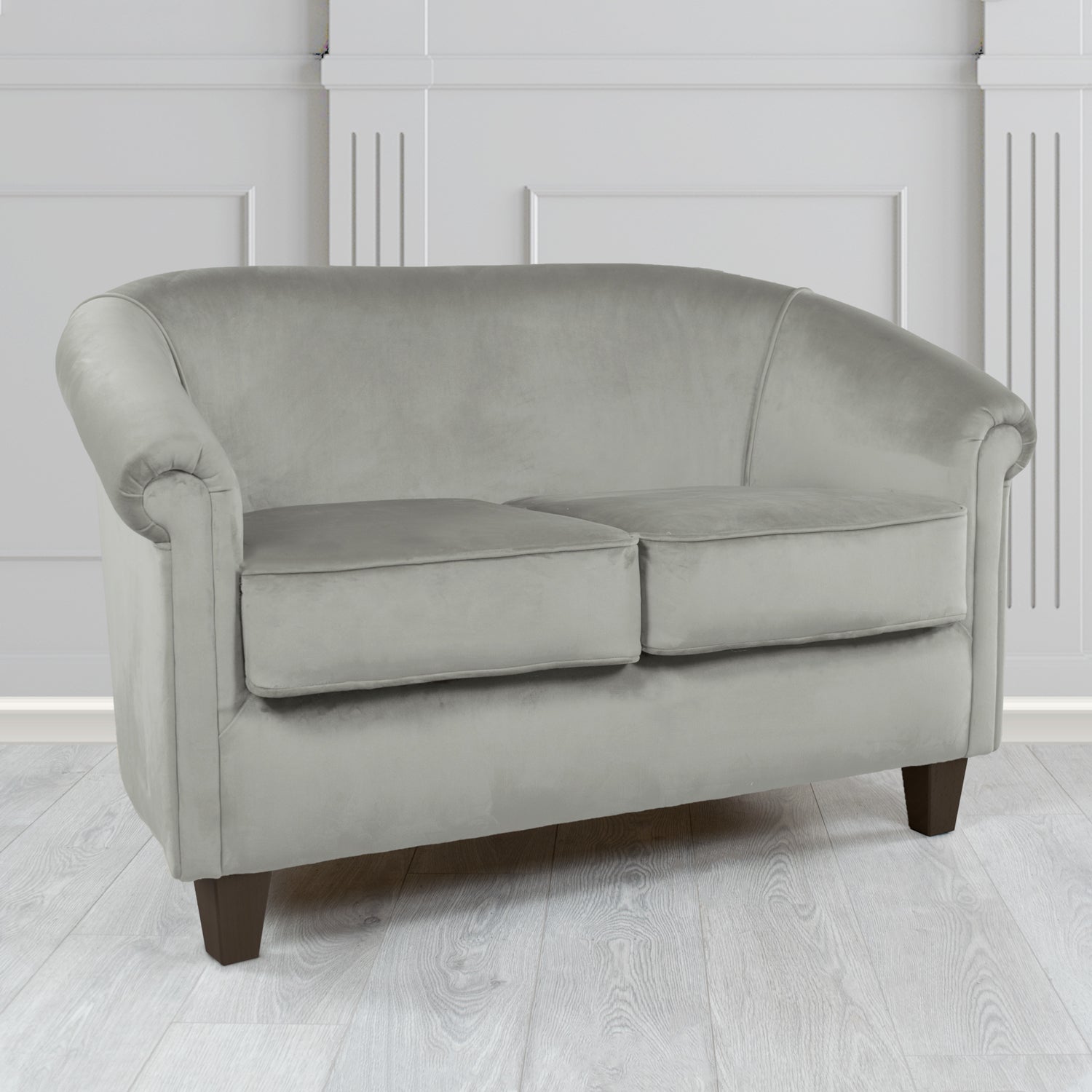 Siena 2 Seater Tub Sofa in Monaco Plush Velvet Fabric