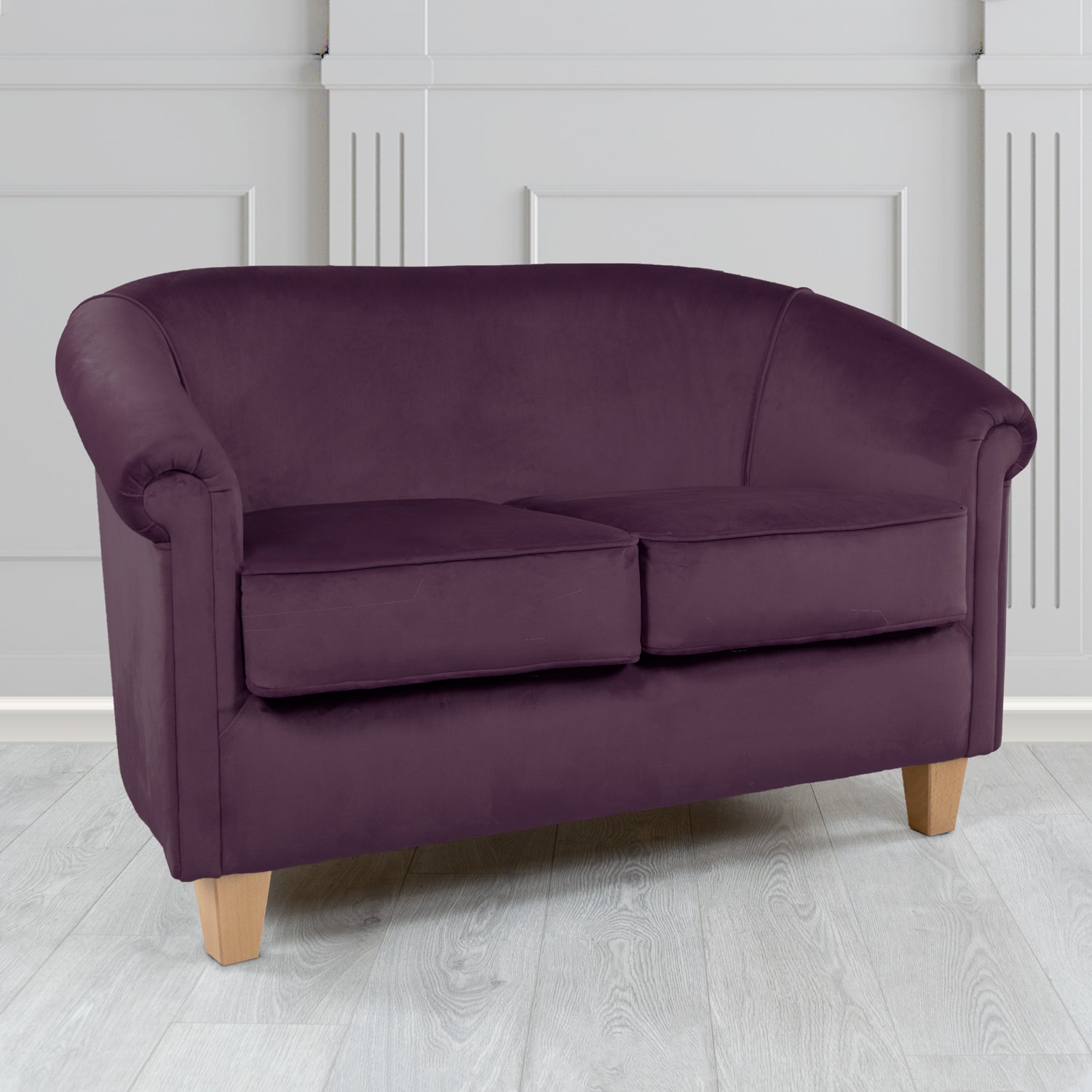 Siena 2 Seater Tub Sofa in Passione Velvet Fabric