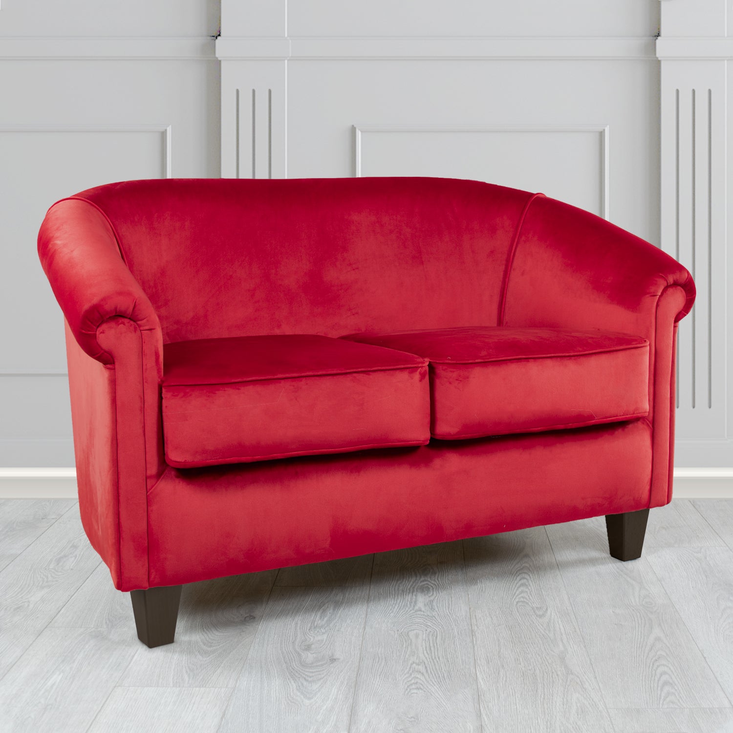 Siena 2 Seater Tub Sofa in Passione Velvet Fabric