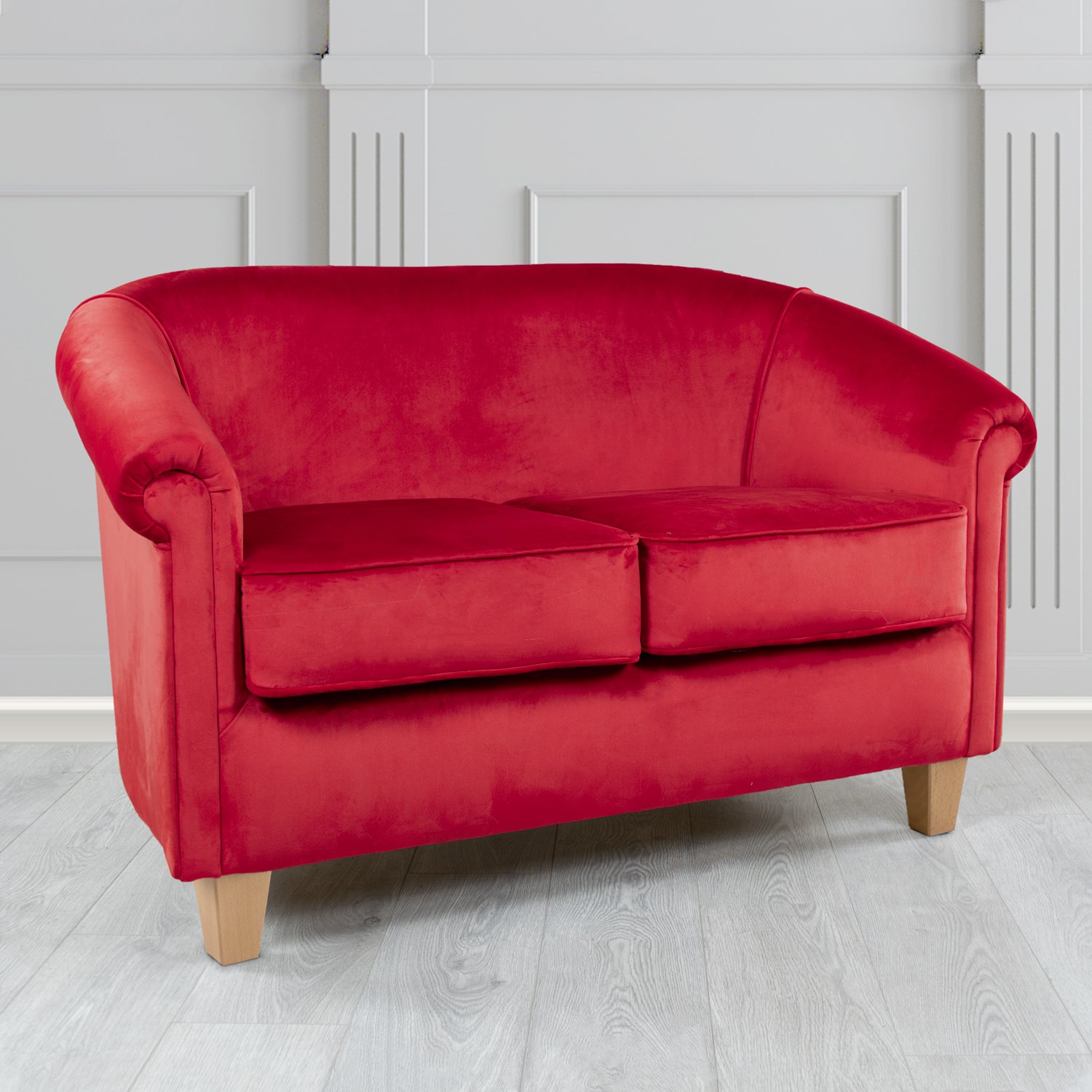 Siena 2 Seater Tub Sofa in Passione Velvet Fabric