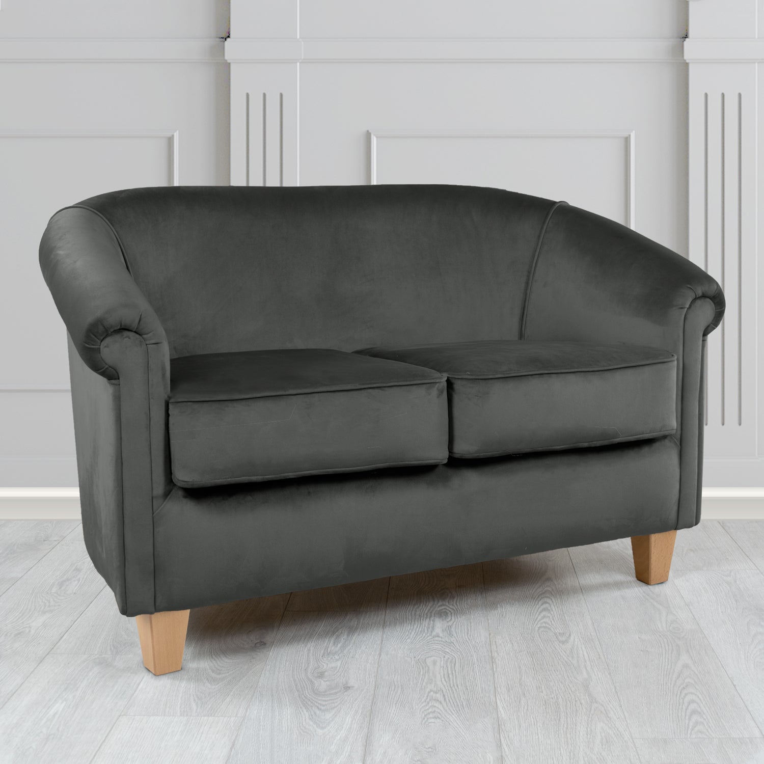 Siena 2 Seater Tub Sofa in Passione Velvet Fabric