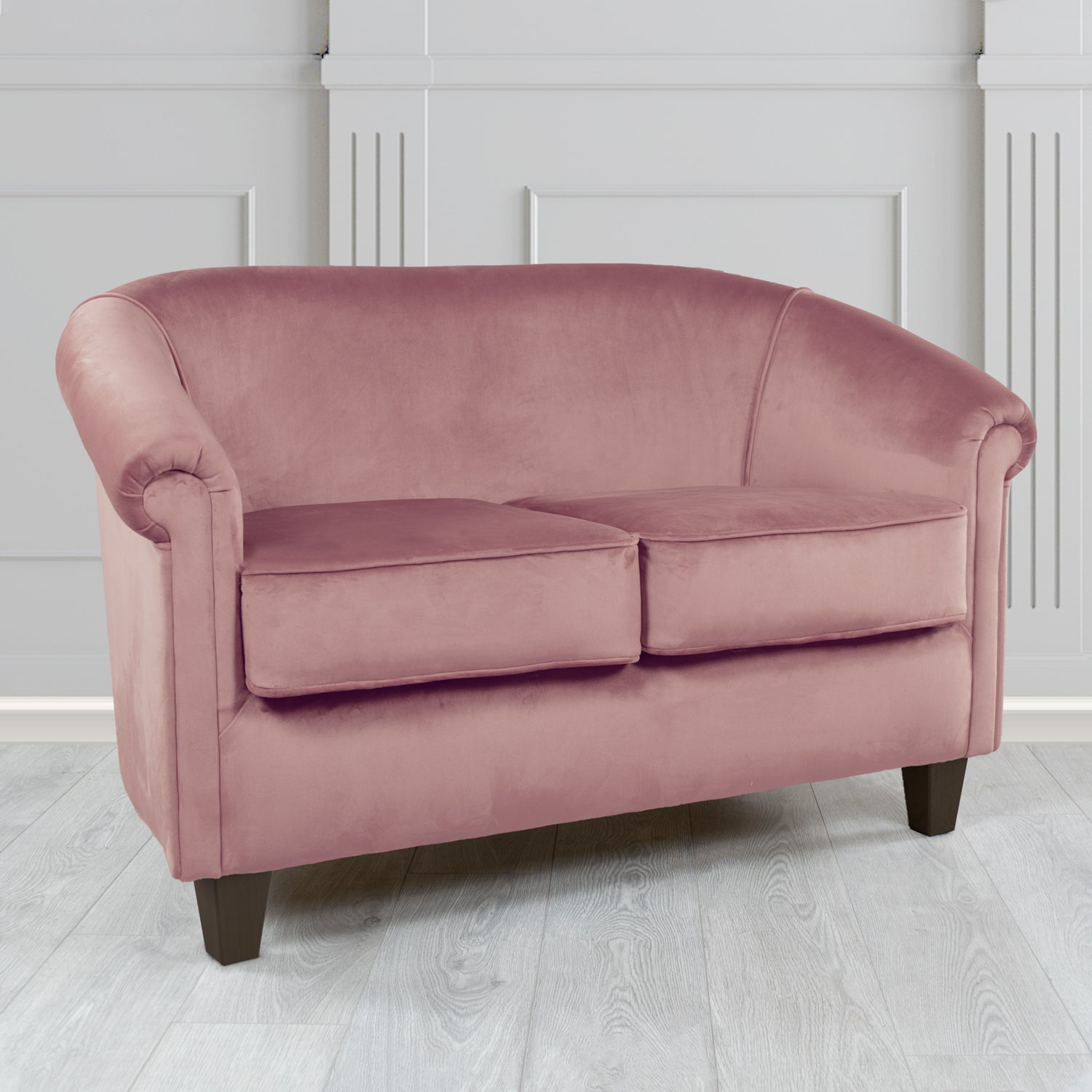 Siena 2 Seater Tub Sofa in Passione Velvet Fabric
