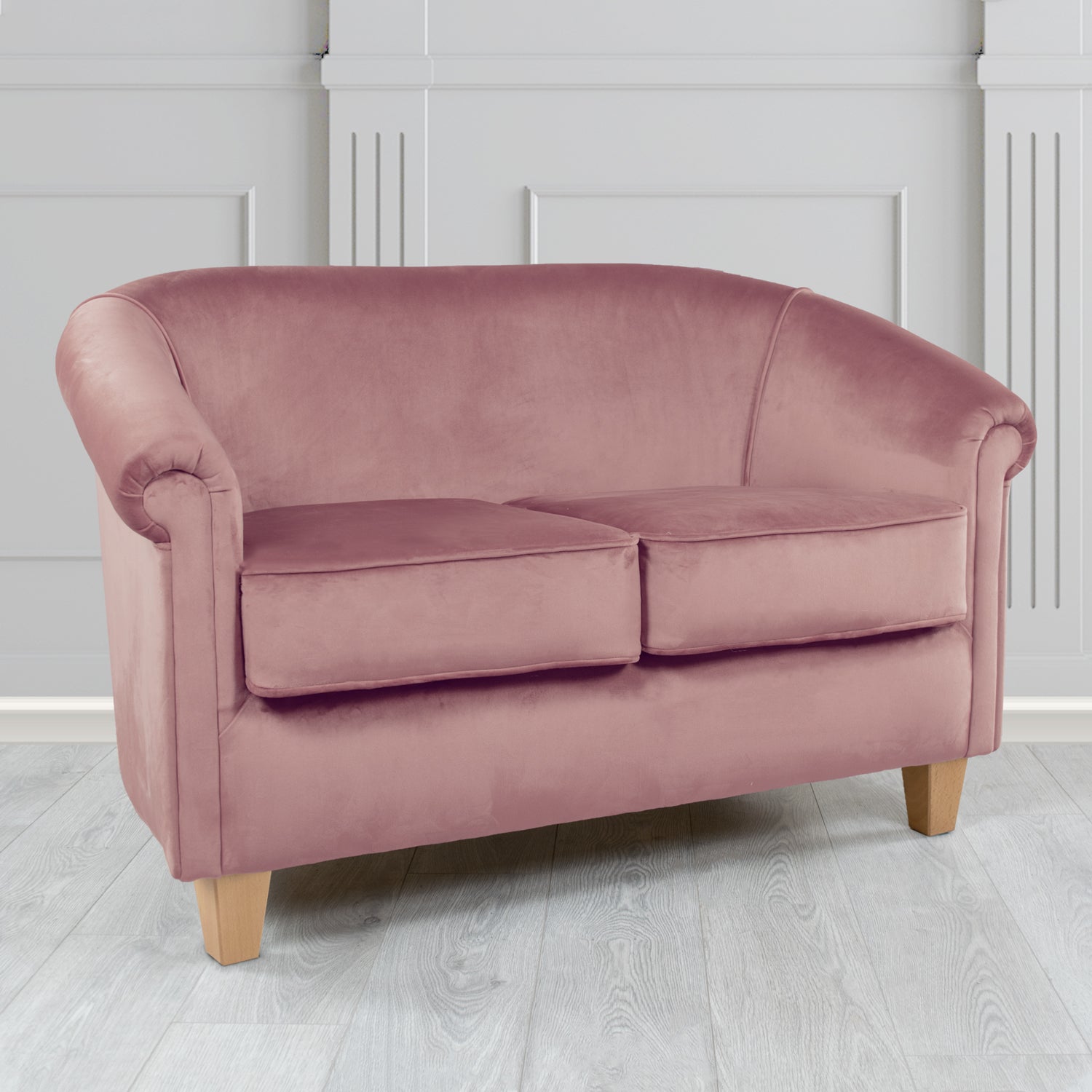 Siena 2 Seater Tub Sofa in Passione Velvet Fabric