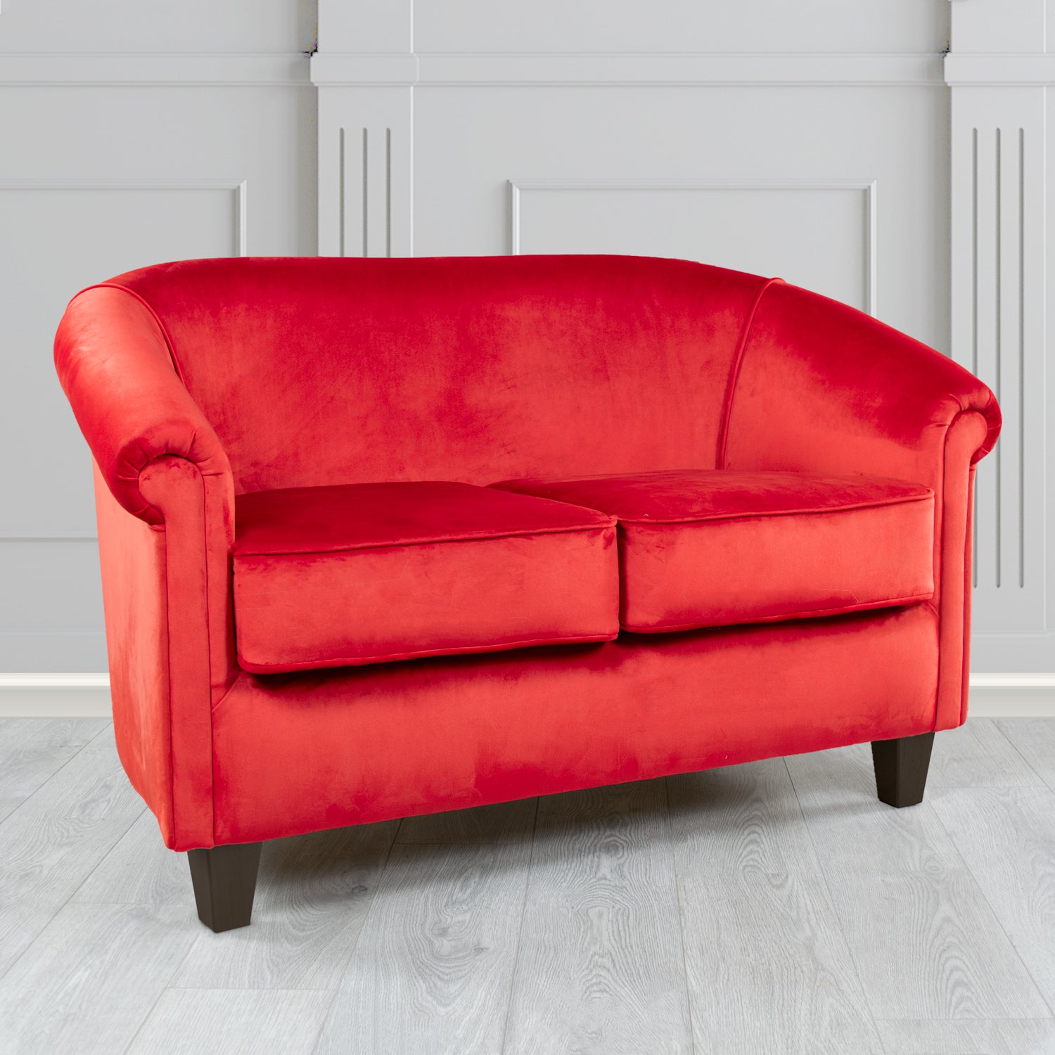 Siena 2 Seater Tub Sofa in Passione Velvet Fabric