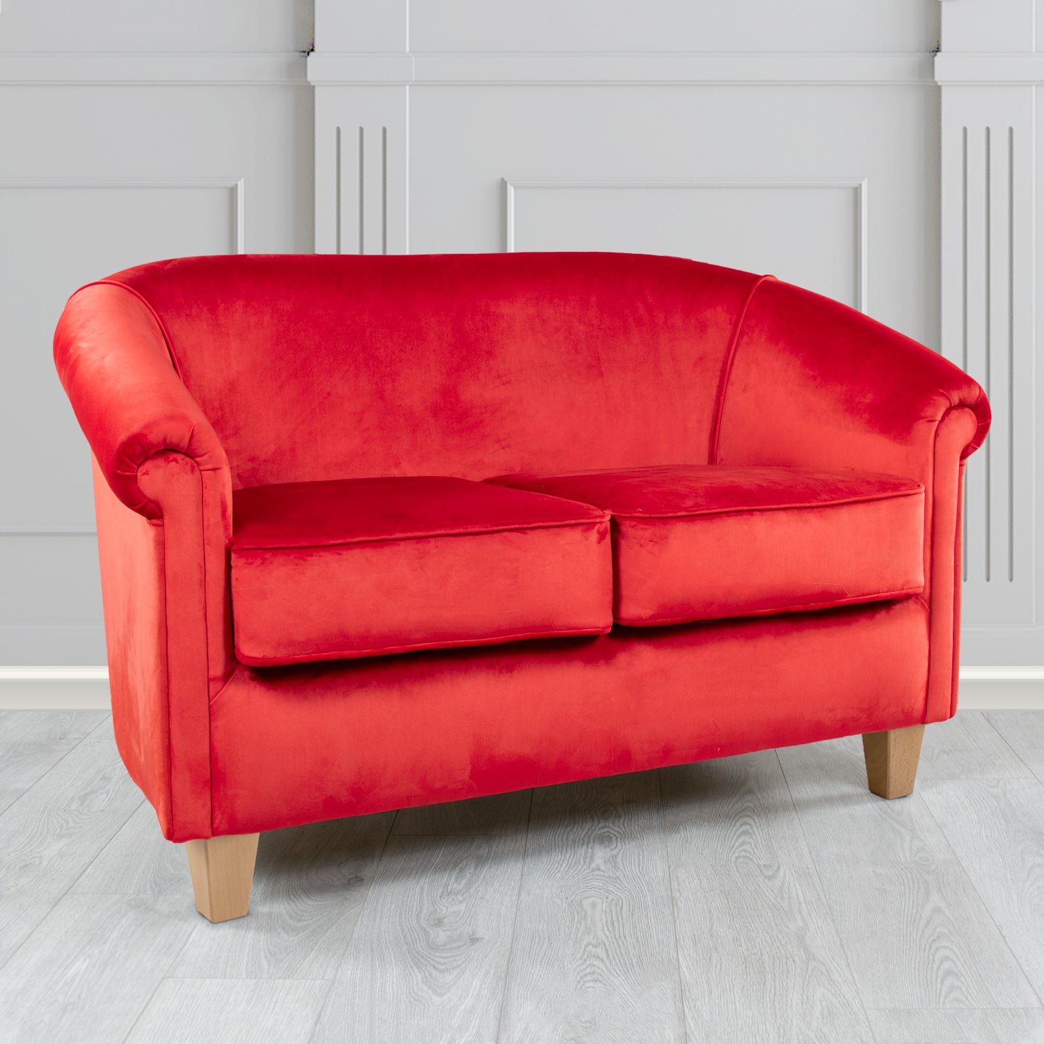 Siena 2 Seater Tub Sofa in Passione Velvet Fabric