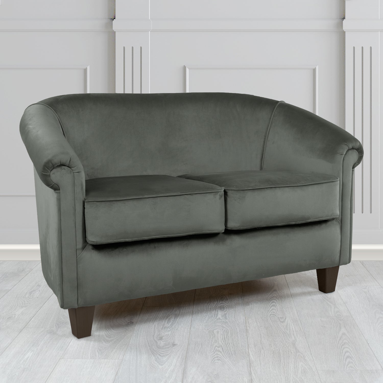 Siena 2 Seater Tub Sofa in Passione Velvet Fabric