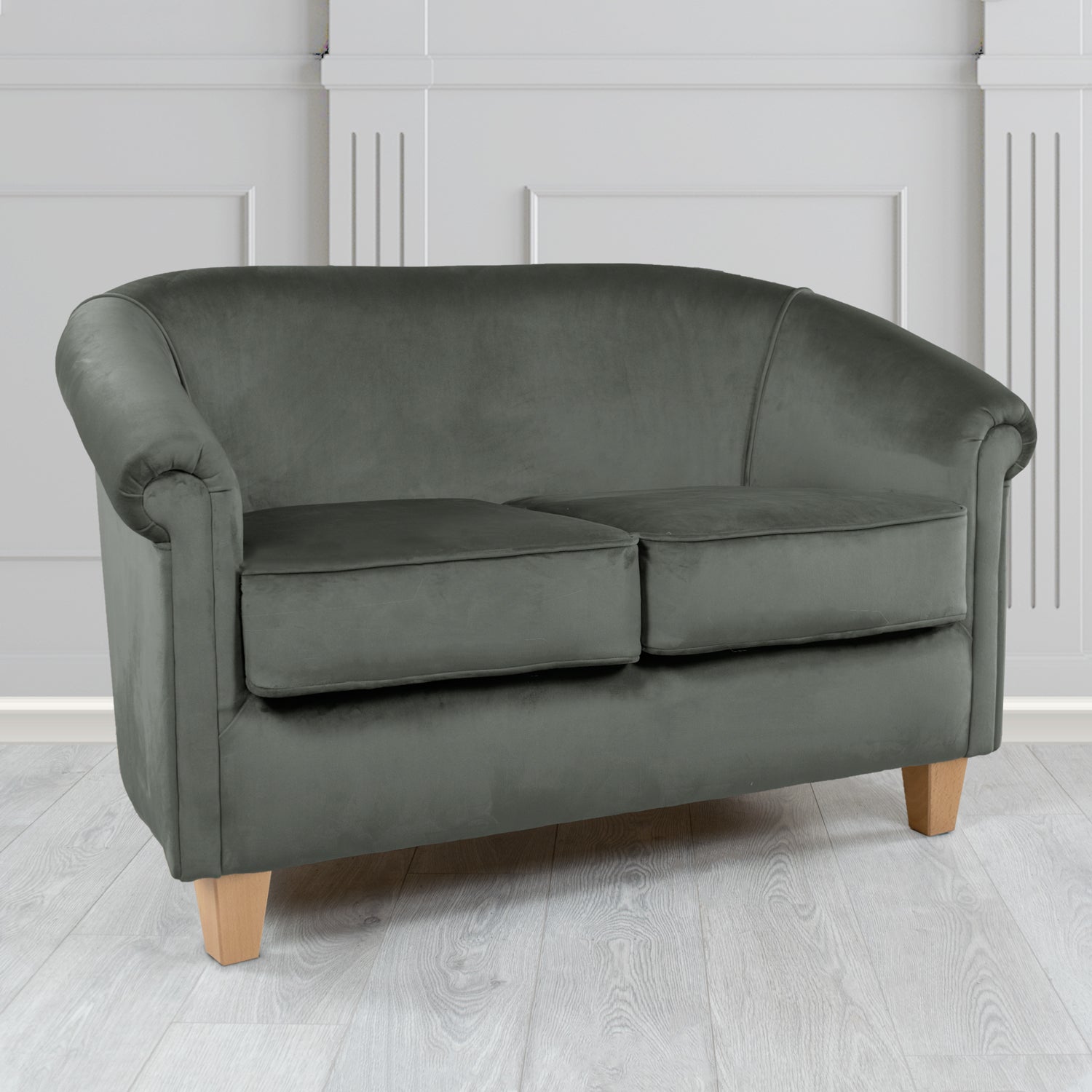 Siena 2 Seater Tub Sofa in Passione Velvet Fabric