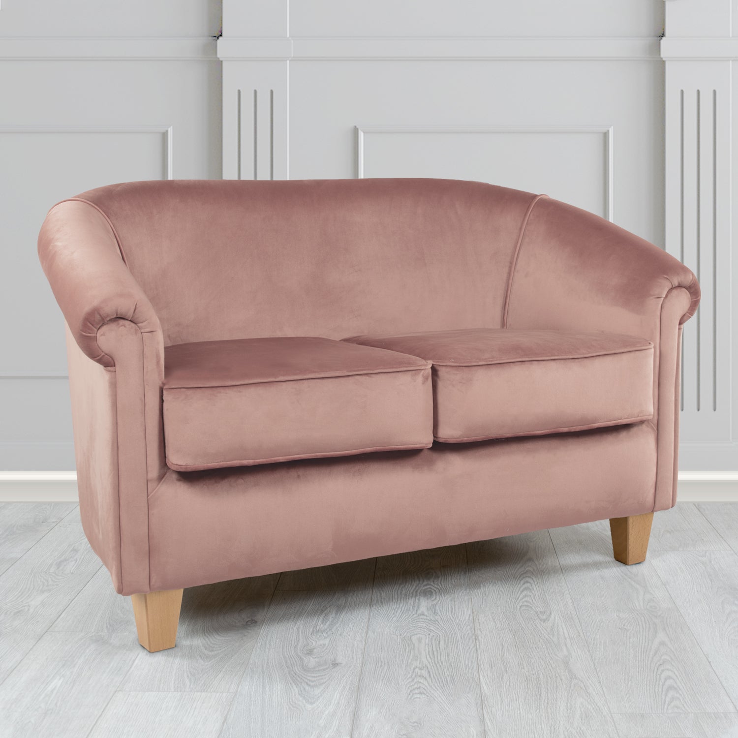Siena 2 Seater Tub Sofa in Passione Velvet Fabric