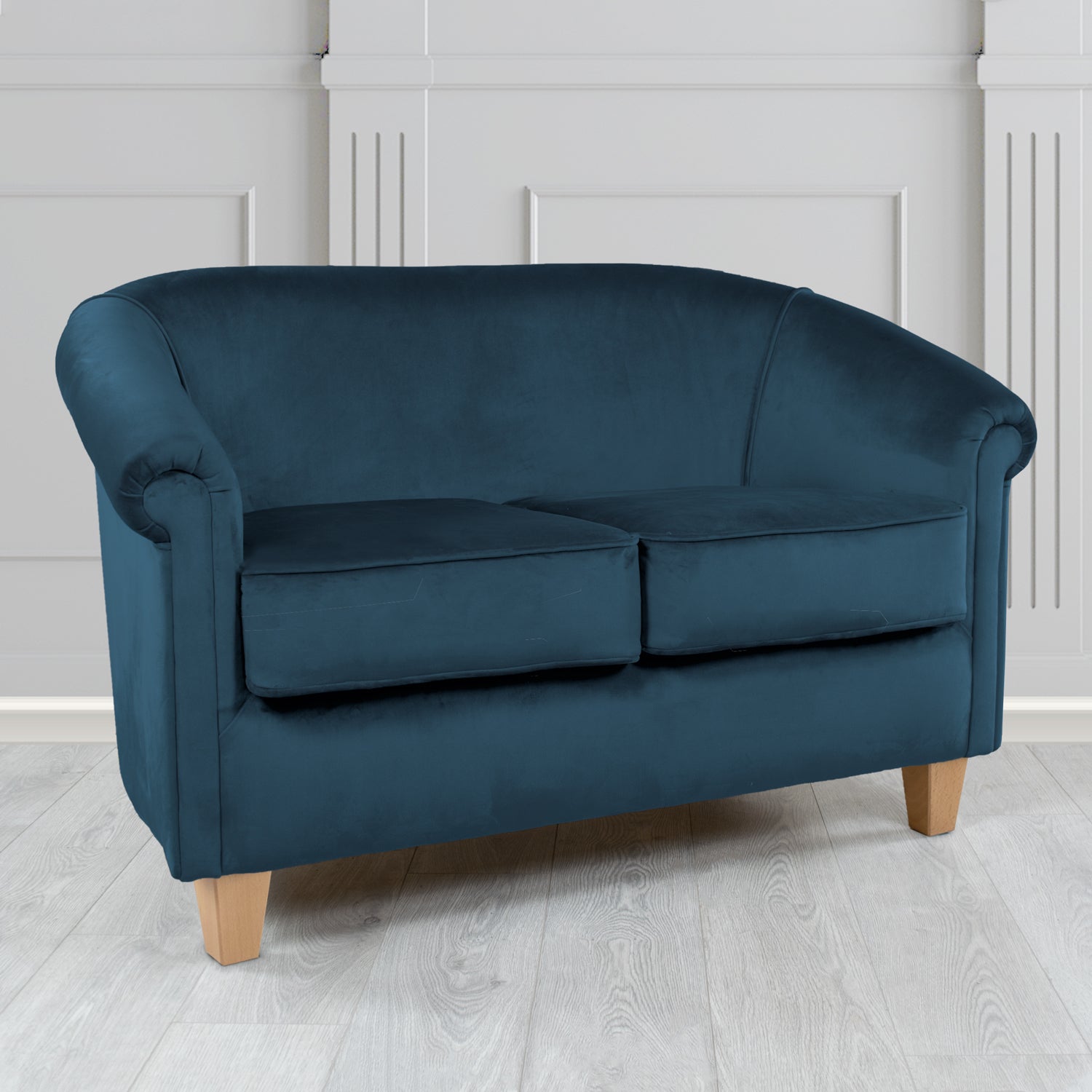 Siena 2 Seater Tub Sofa in Passione Velvet Fabric
