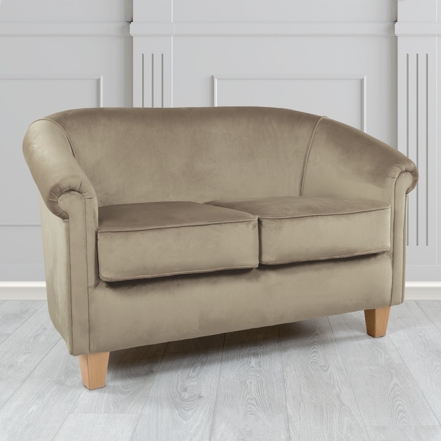 Siena 2 Seater Tub Sofa in Passione Velvet Fabric