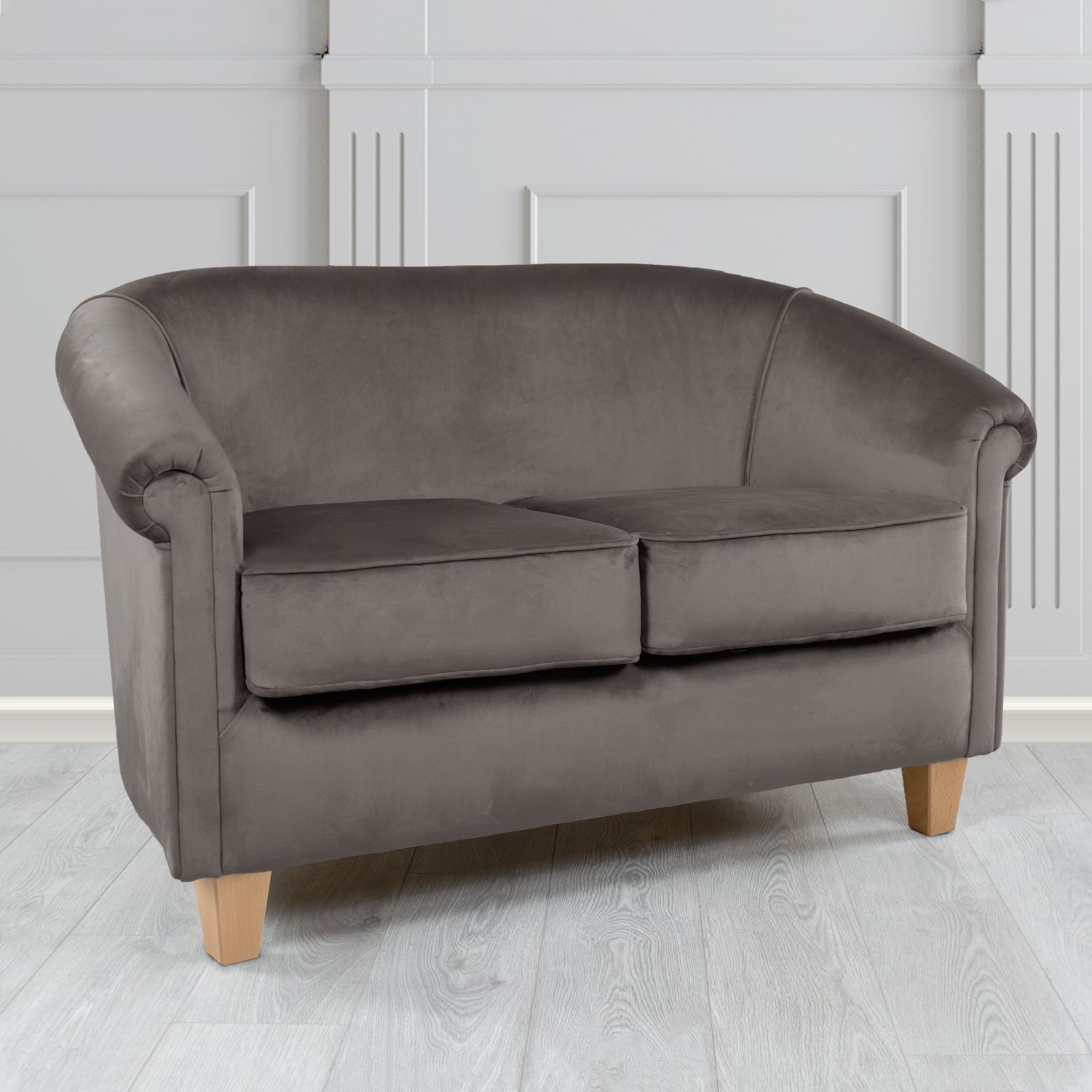 Siena 2 Seater Tub Sofa in Passione Velvet Fabric