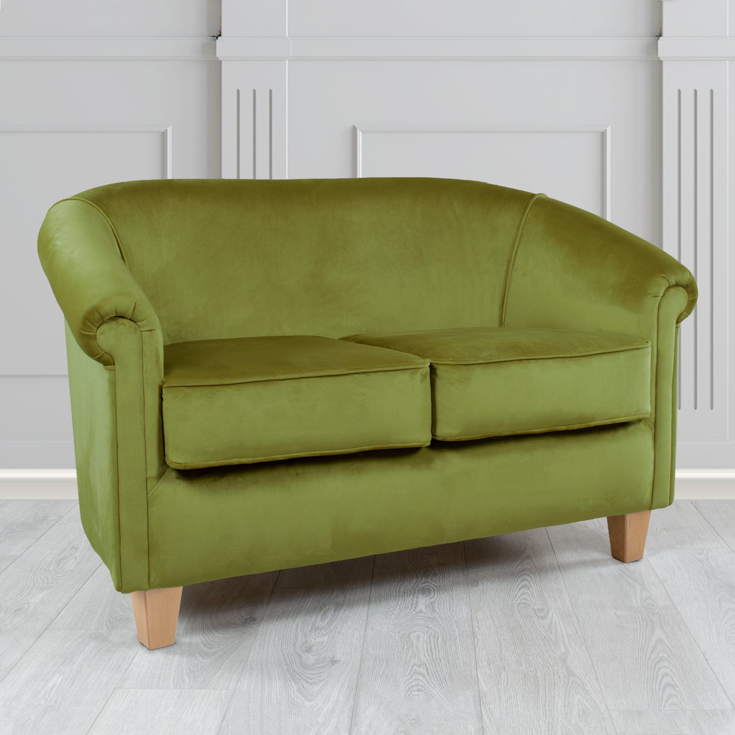Siena 2 Seater Tub Sofa in Passione Velvet Fabric