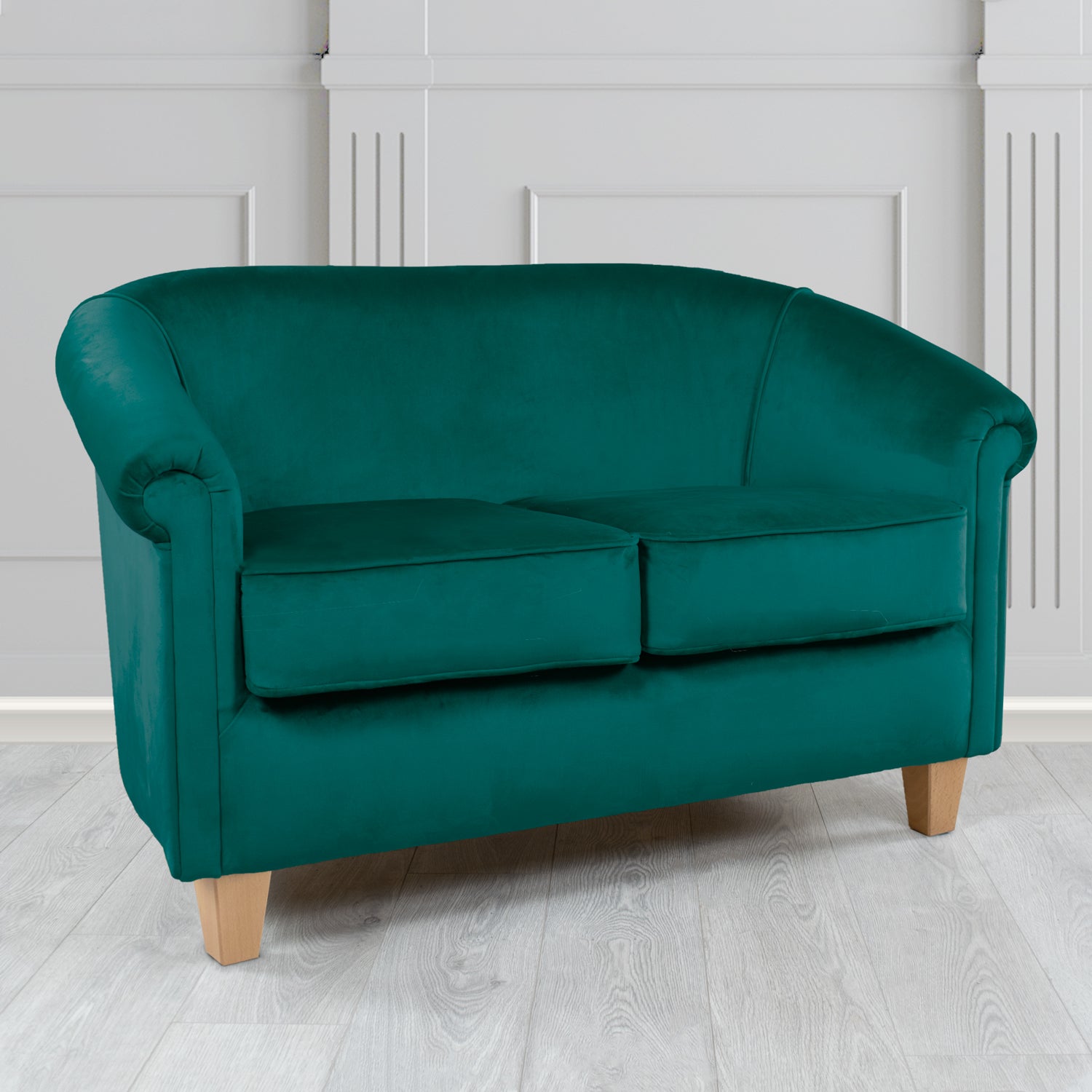 Siena 2 Seater Tub Sofa in Passione Velvet Fabric