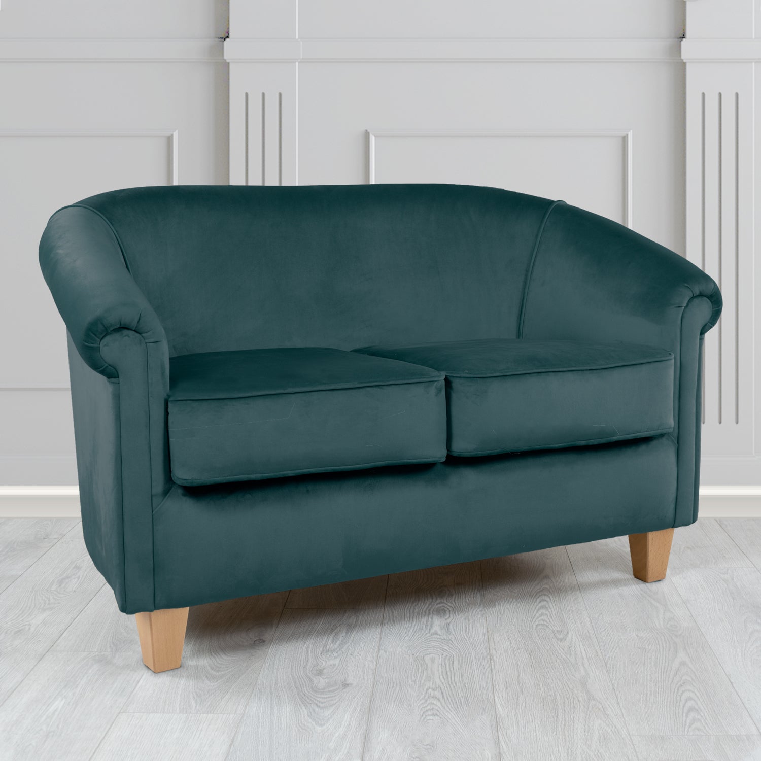 Siena 2 Seater Tub Sofa in Passione Velvet Fabric