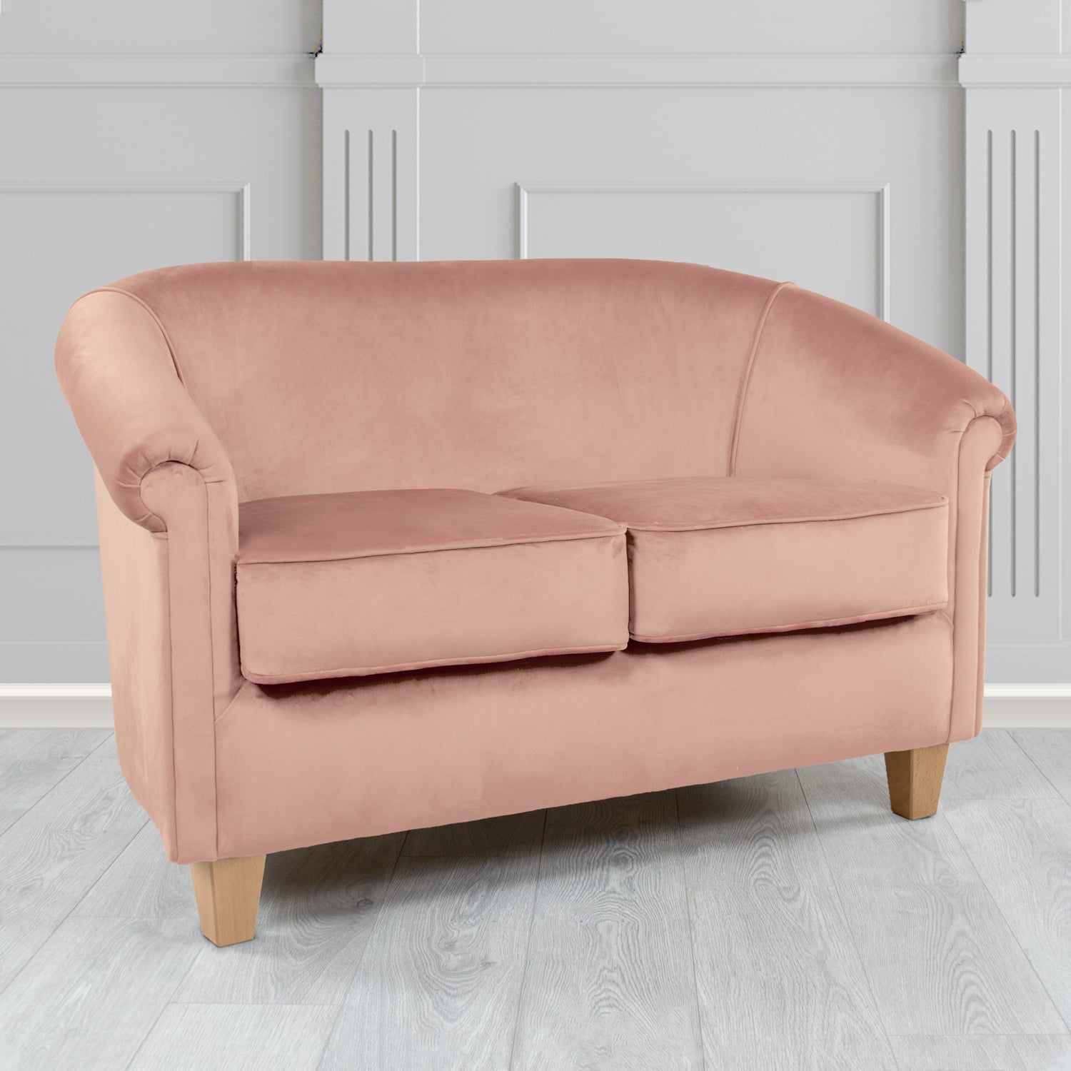 Siena 2 Seater Tub Sofa in Passione Velvet Fabric