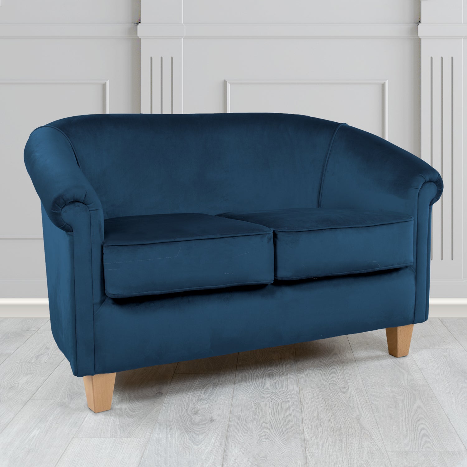 Siena 2 Seater Tub Sofa in Passione Velvet Fabric
