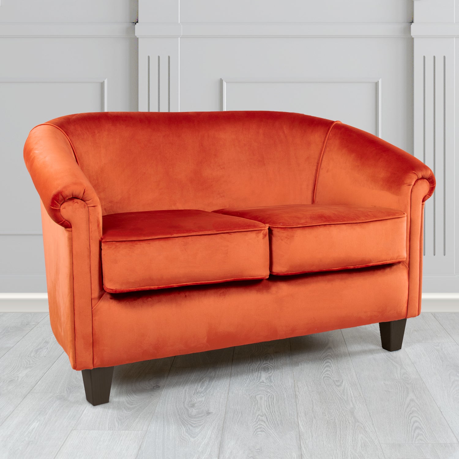 Siena 2 Seater Tub Sofa in Passione Velvet Fabric
