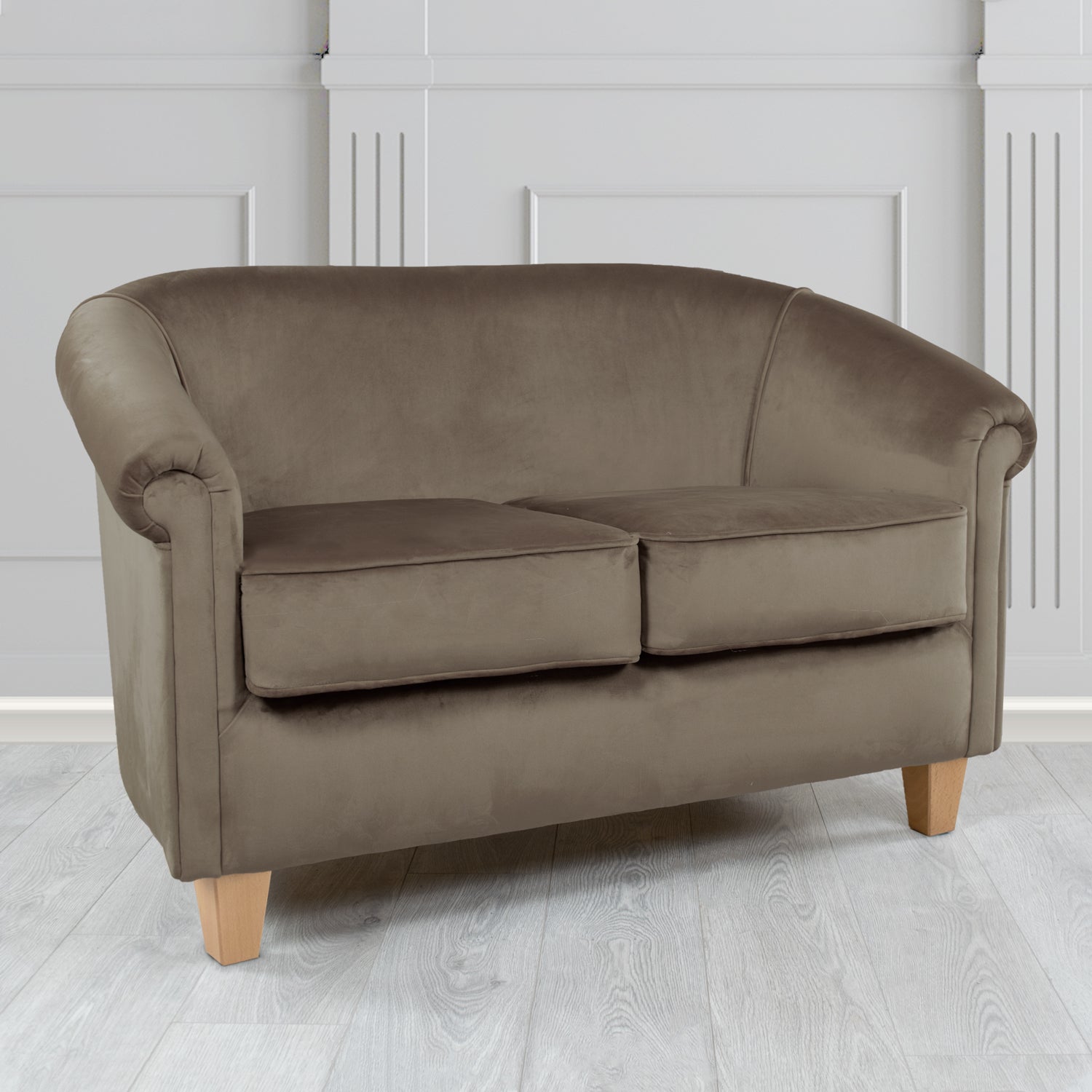 Siena 2 Seater Tub Sofa in Passione Velvet Fabric