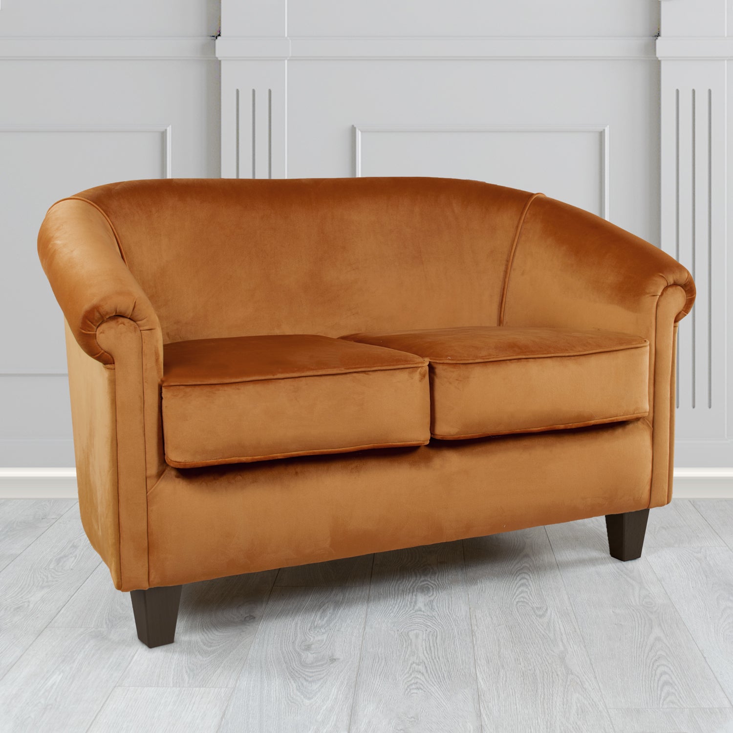 Siena 2 Seater Tub Sofa in Sapore Crib 5 Velvet Fabric