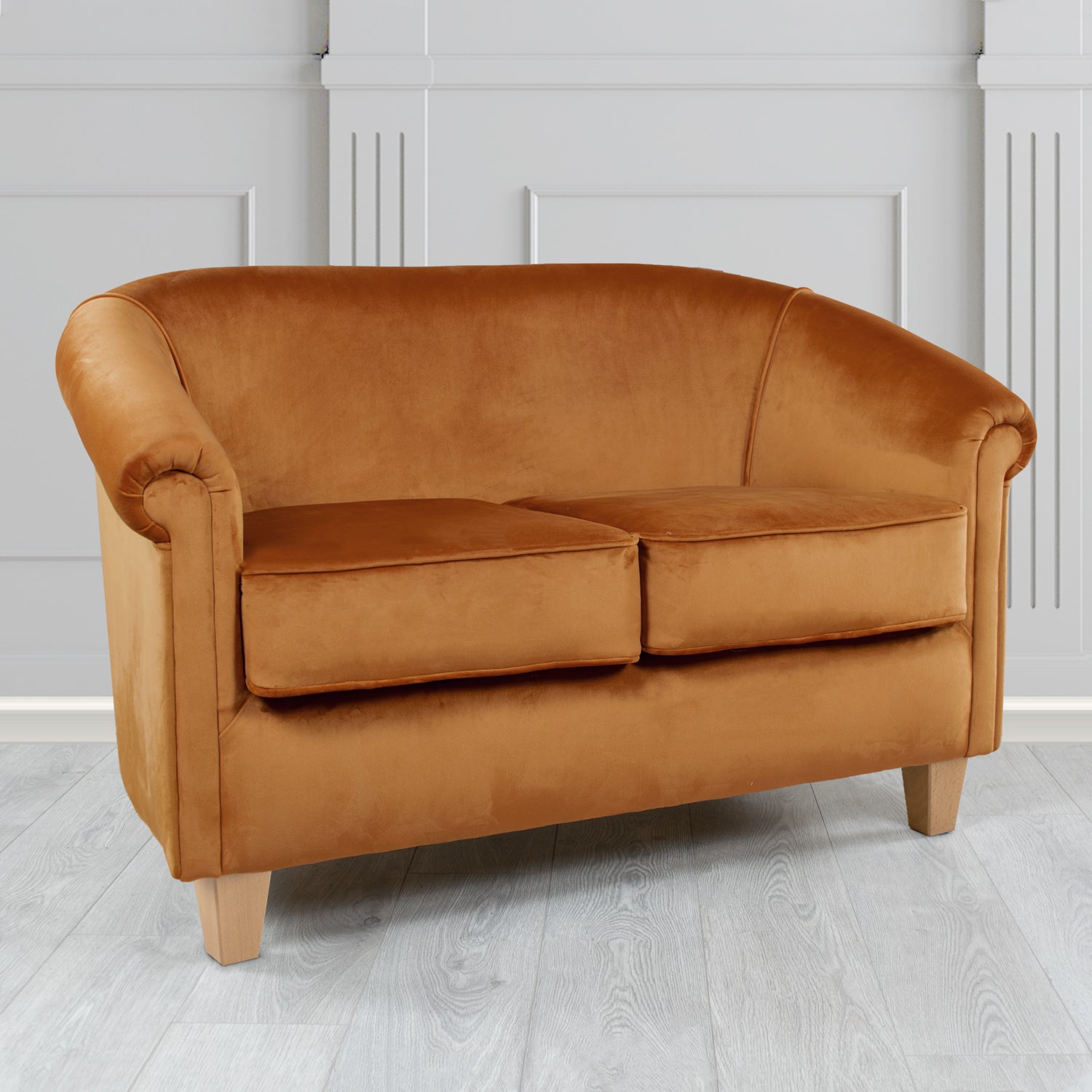 Siena 2 Seater Tub Sofa in Sapore Crib 5 Velvet Fabric