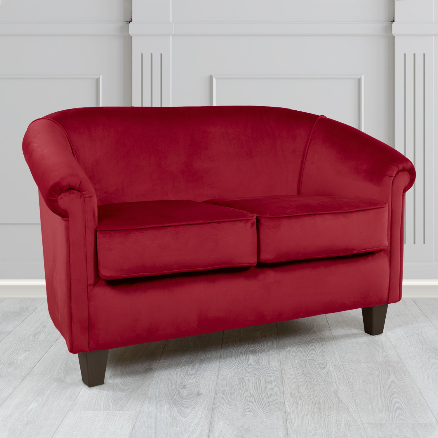 Siena 2 Seater Tub Sofa in Sapore Crib 5 Velvet Fabric