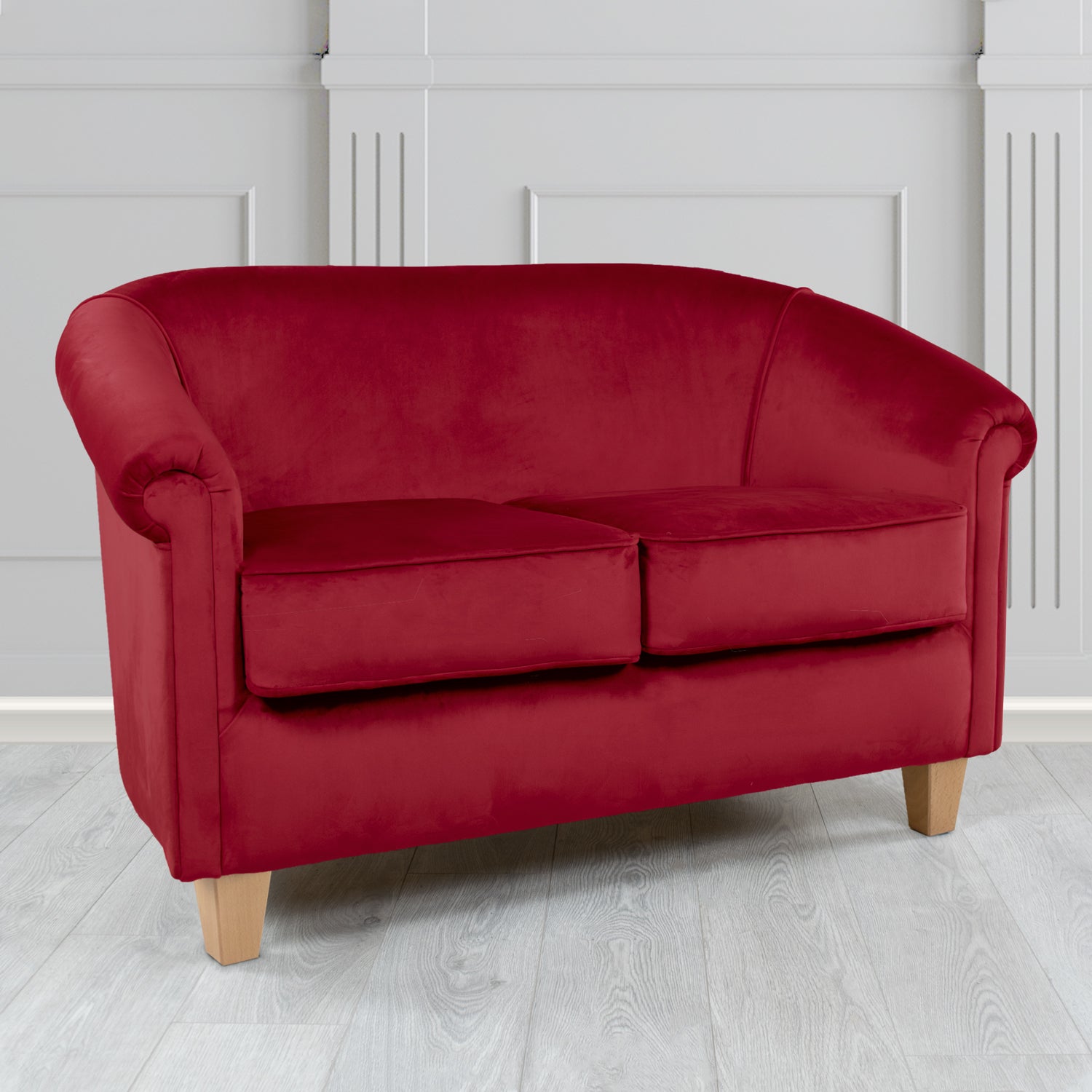 Siena 2 Seater Tub Sofa in Sapore Crib 5 Velvet Fabric