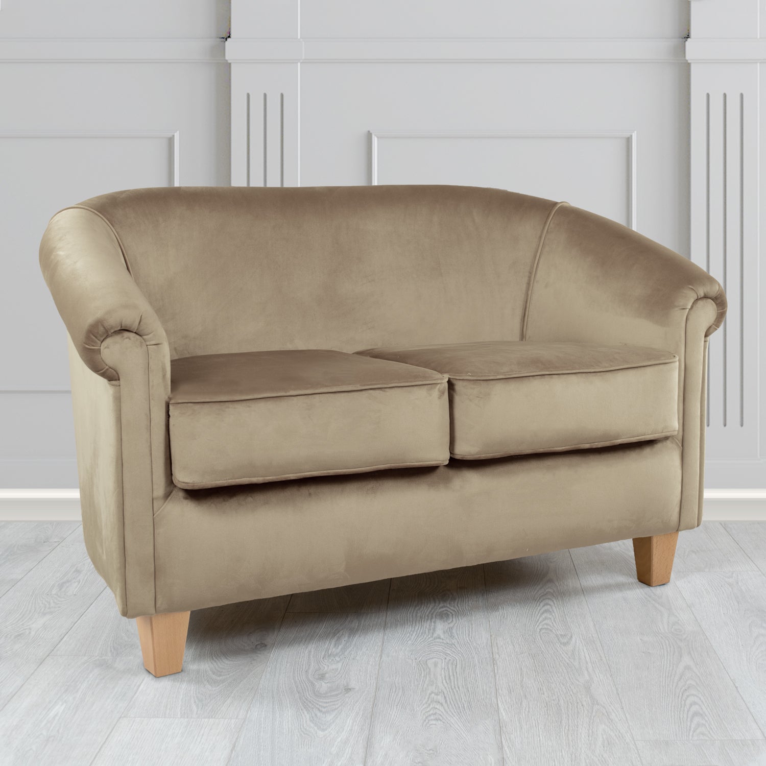 Siena 2 Seater Tub Sofa in Sapore Crib 5 Velvet Fabric