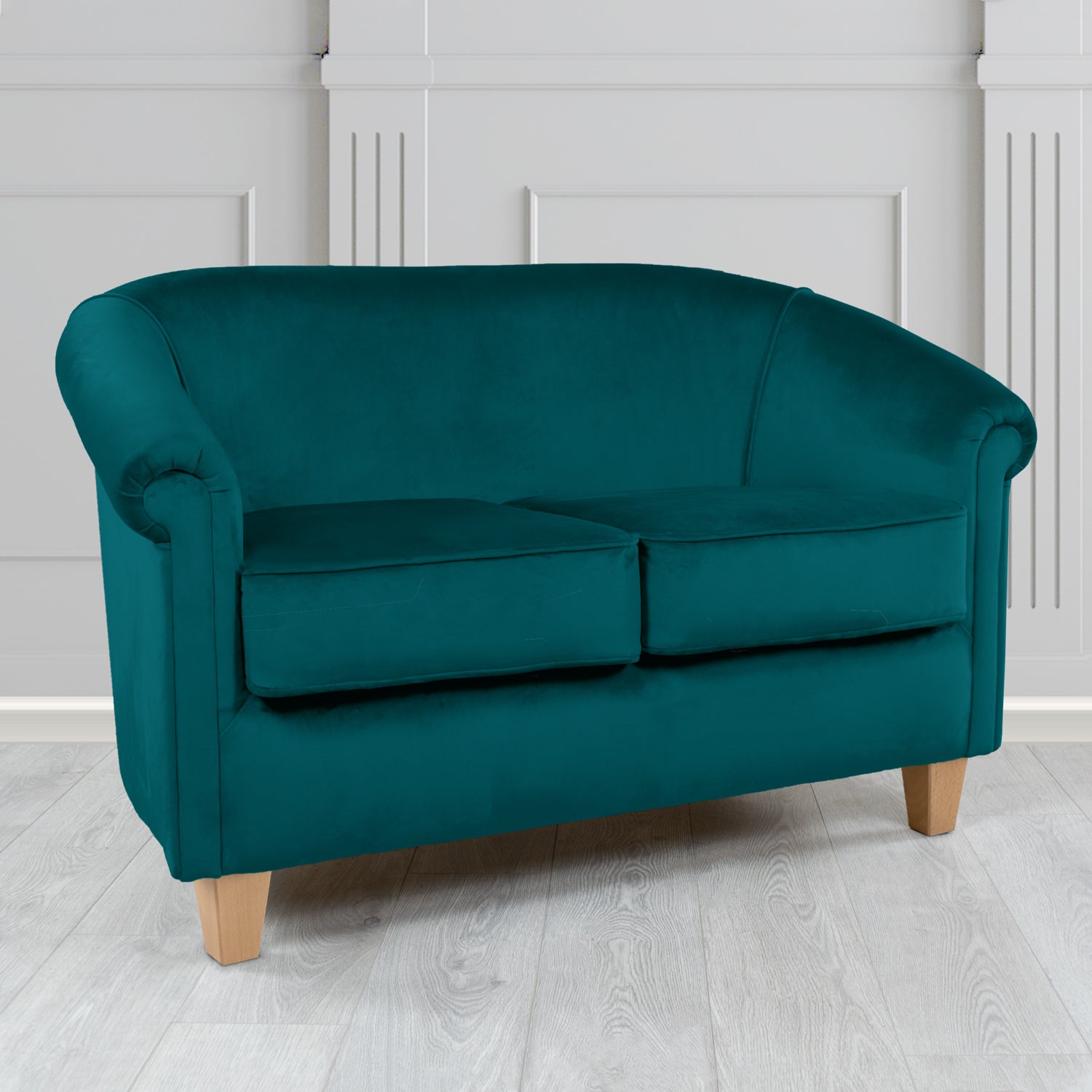 Siena 2 Seater Tub Sofa in Sapore Crib 5 Velvet Fabric