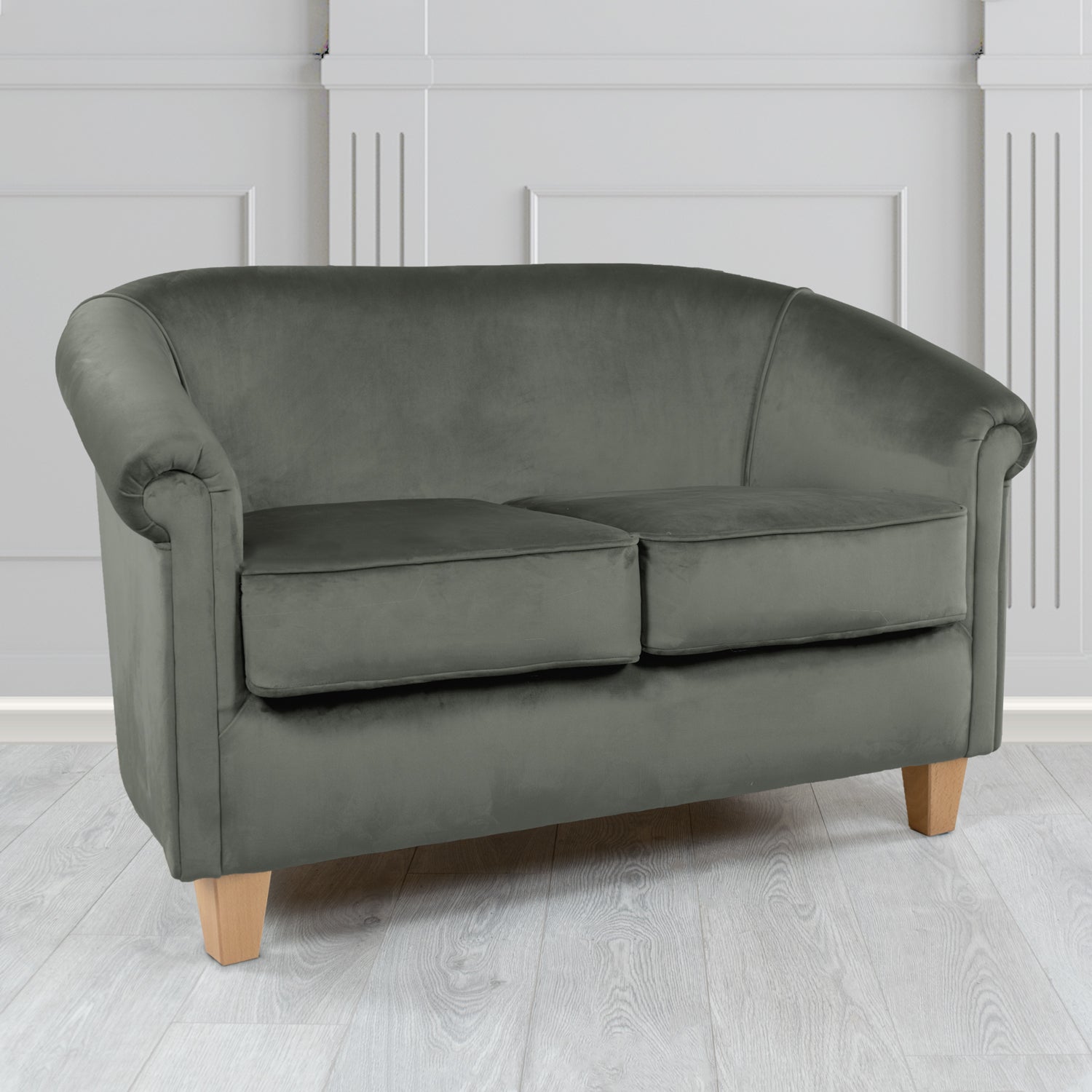 Siena 2 Seater Tub Sofa in Sapore Crib 5 Velvet Fabric