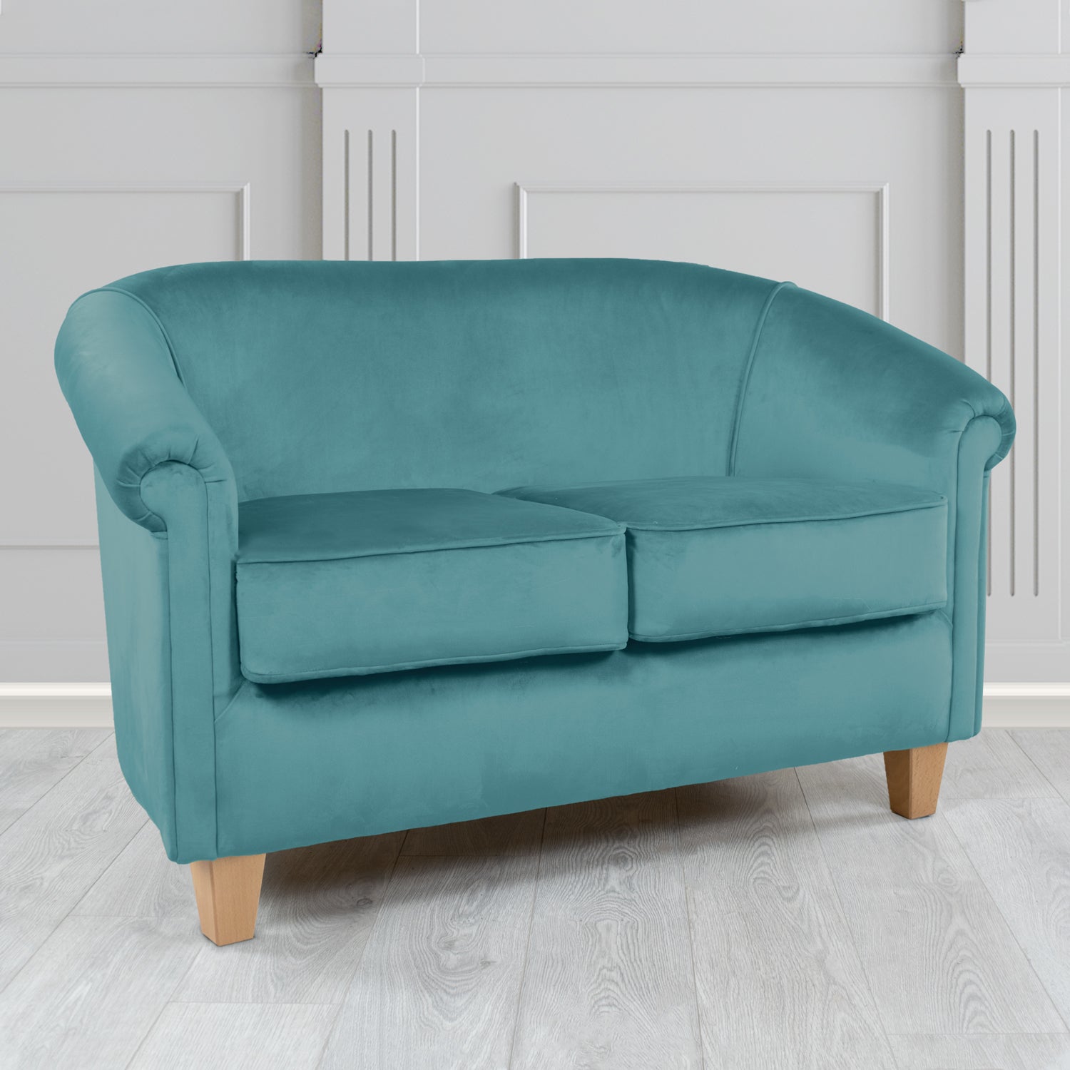 Siena 2 Seater Tub Sofa in Sapore Crib 5 Velvet Fabric