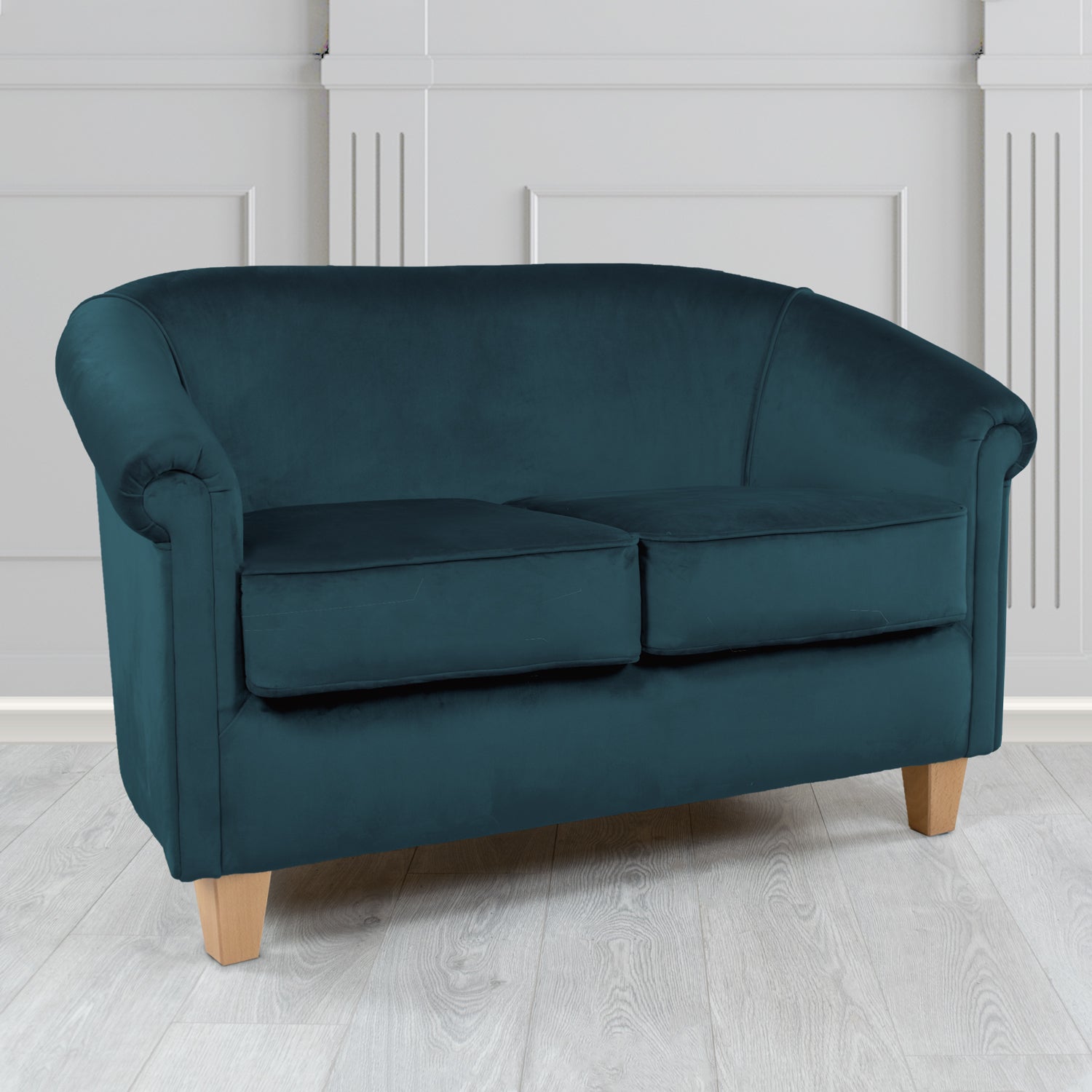 Siena 2 Seater Tub Sofa in Sapore Crib 5 Velvet Fabric