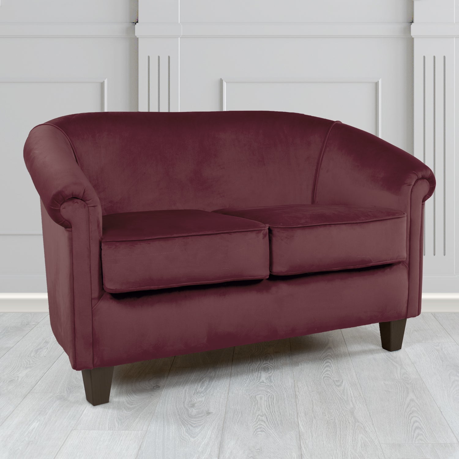 Siena 2 Seater Tub Sofa in Sapore Crib 5 Velvet Fabric