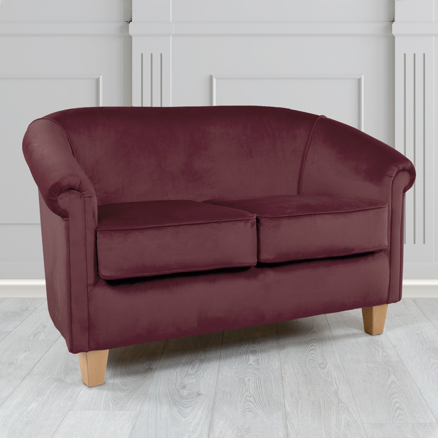 Siena 2 Seater Tub Sofa in Sapore Crib 5 Velvet Fabric
