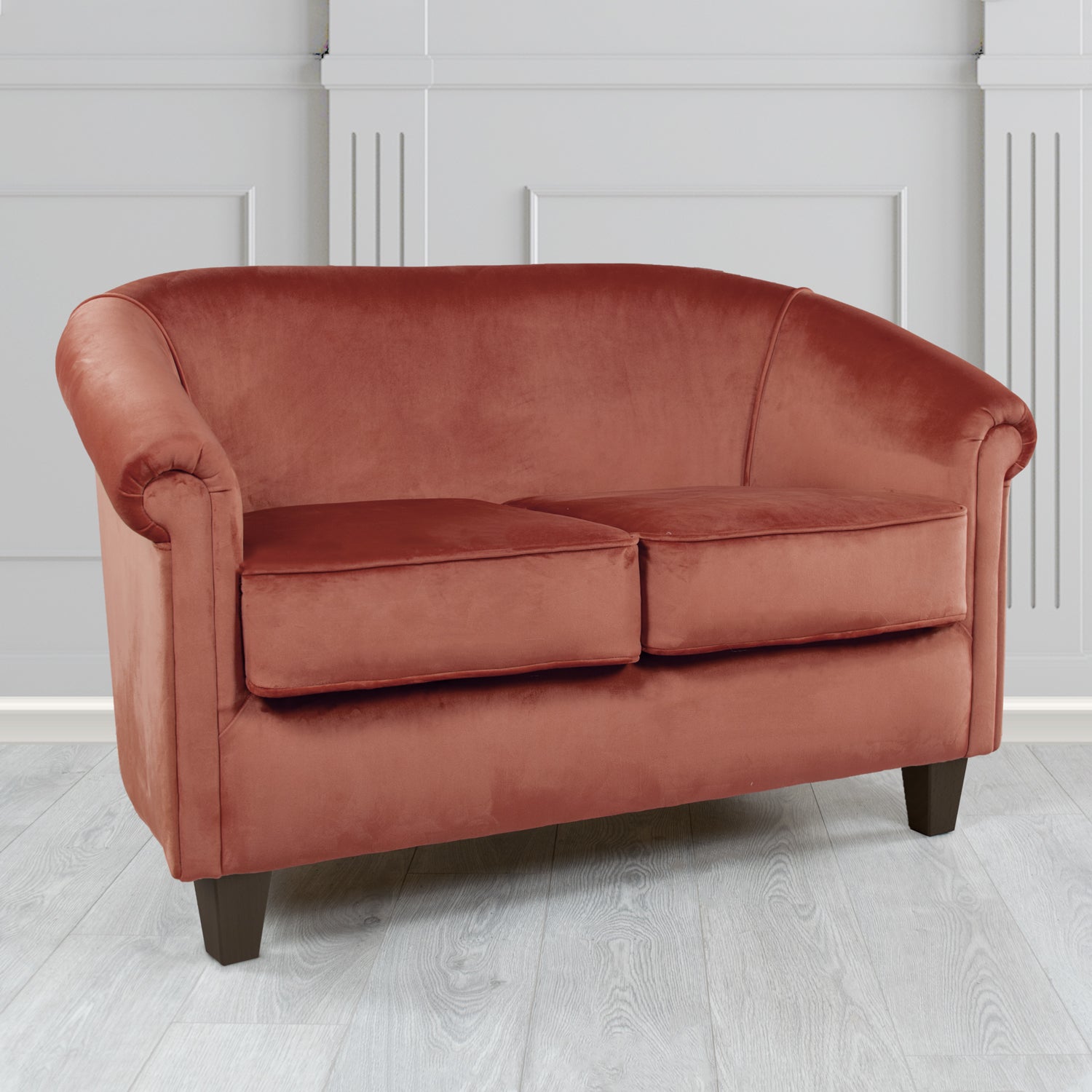 Siena 2 Seater Tub Sofa in Sapore Crib 5 Velvet Fabric