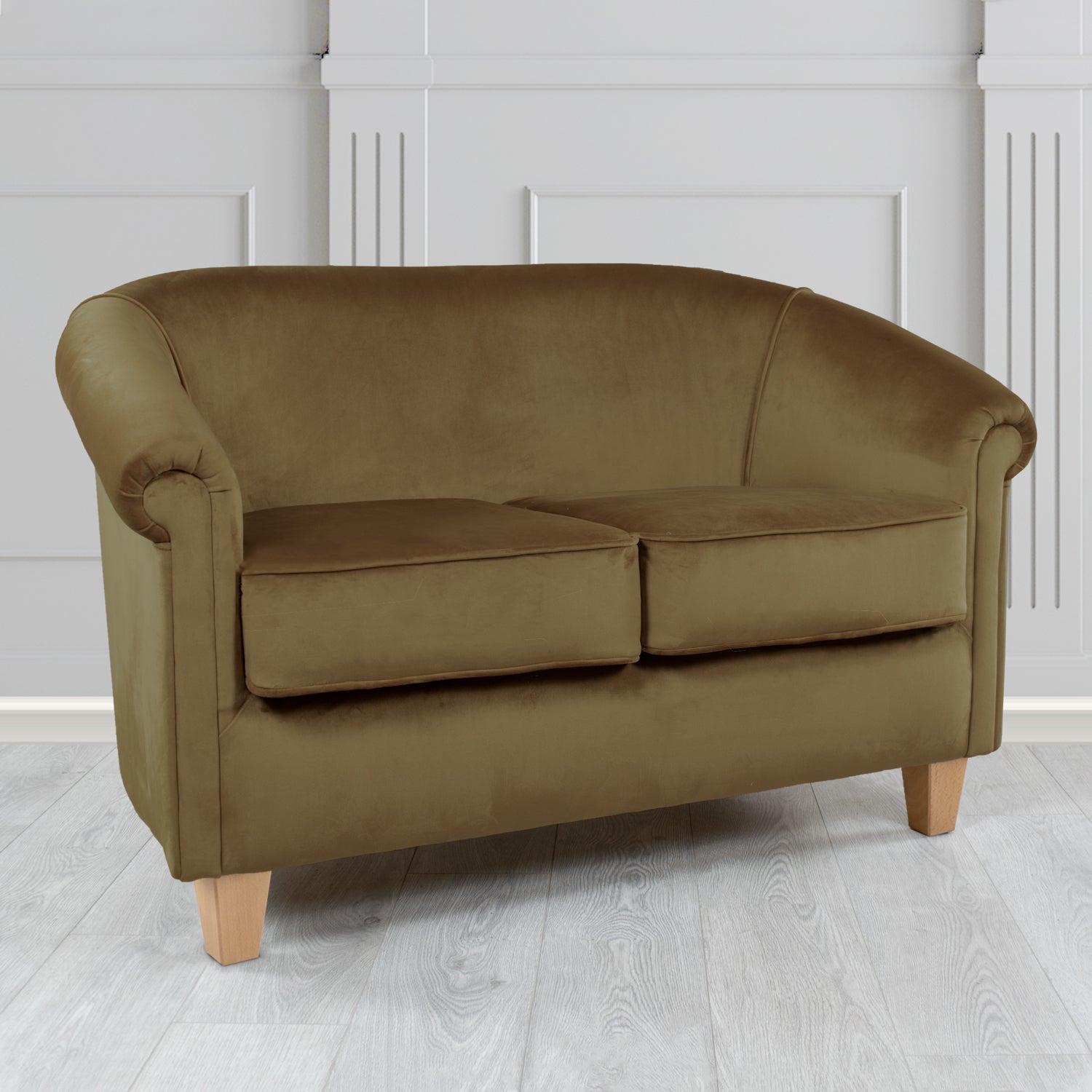 Siena 2 Seater Tub Sofa in Sapore Crib 5 Velvet Fabric