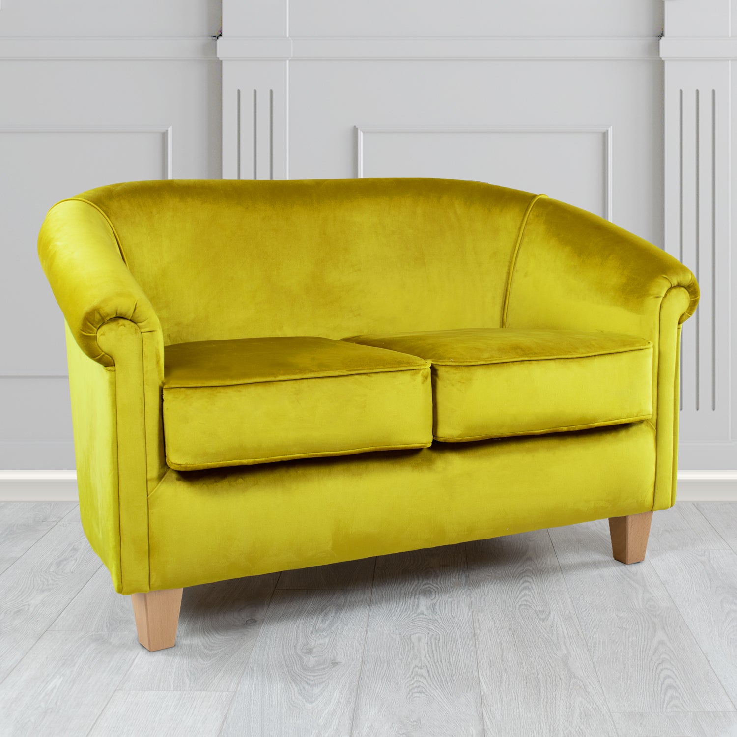 Siena 2 Seater Tub Sofa in Sapore Crib 5 Velvet Fabric
