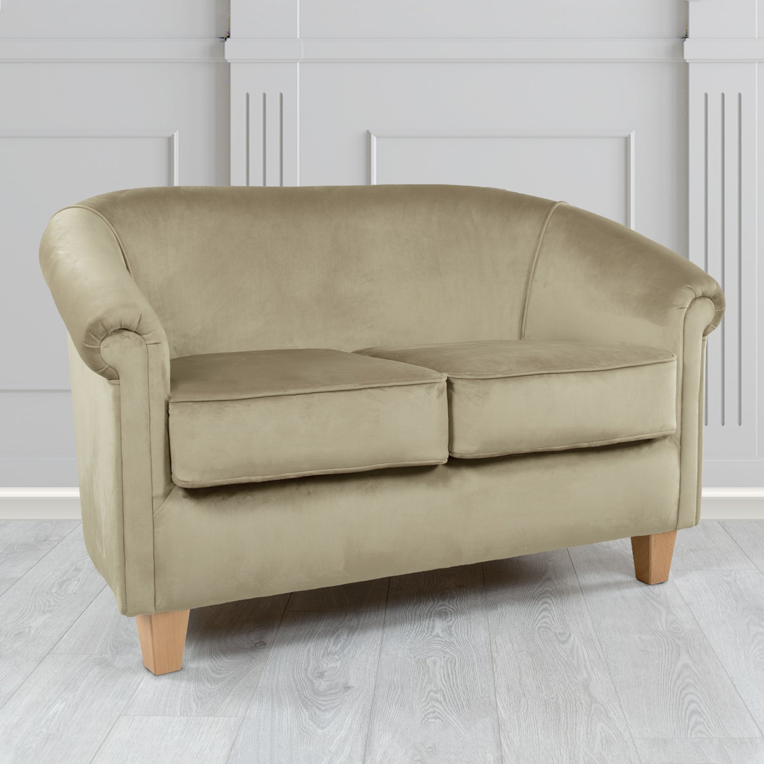 Siena 2 Seater Tub Sofa in Sapore Crib 5 Velvet Fabric