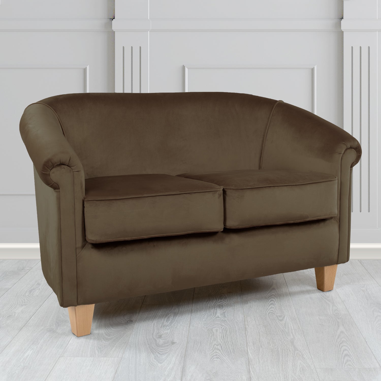 Siena 2 Seater Tub Sofa in Sapore Crib 5 Velvet Fabric