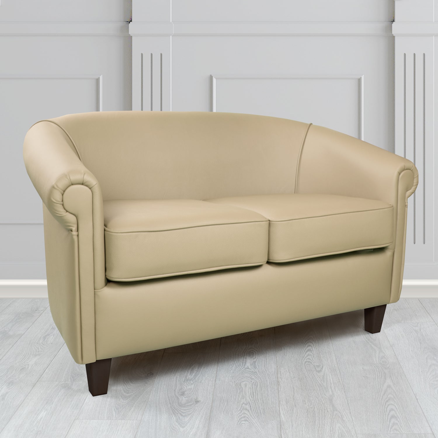 Siena 2 Seater Tub Sofa in Crib 5 Shelly Genuine Leather