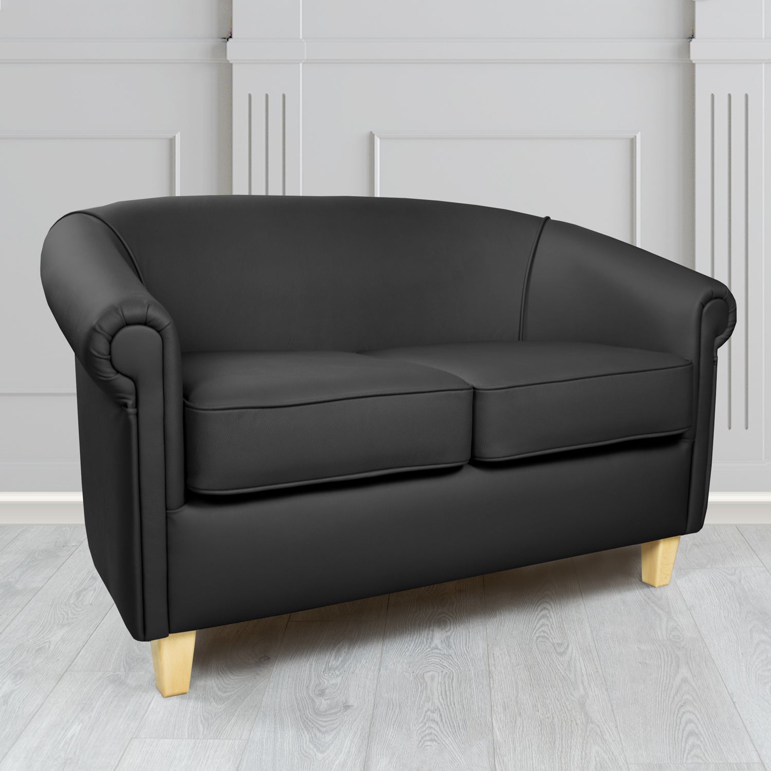 Siena 2 Seater Tub Sofa in Crib 5 Shelly Genuine Leather