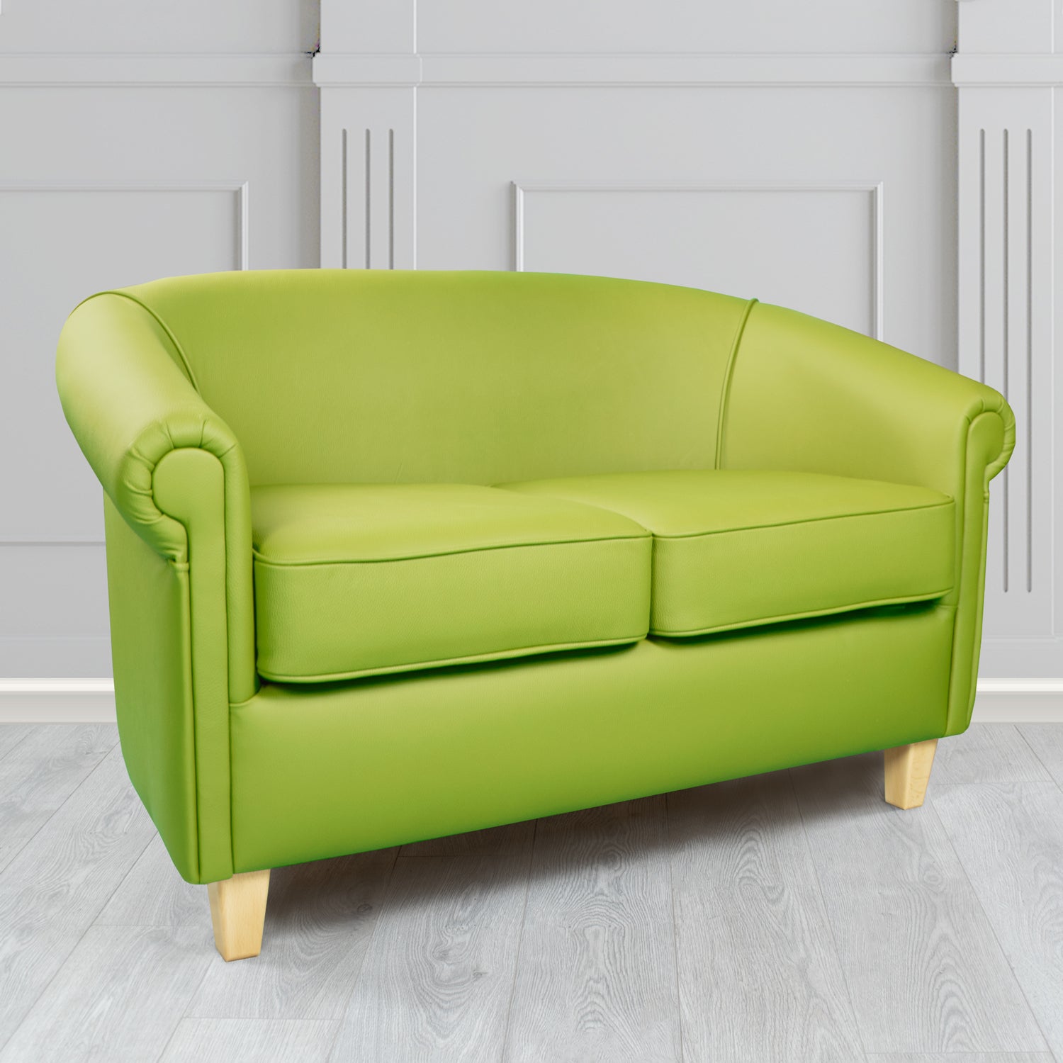 Siena 2 Seater Tub Sofa in Crib 5 Shelly Genuine Leather