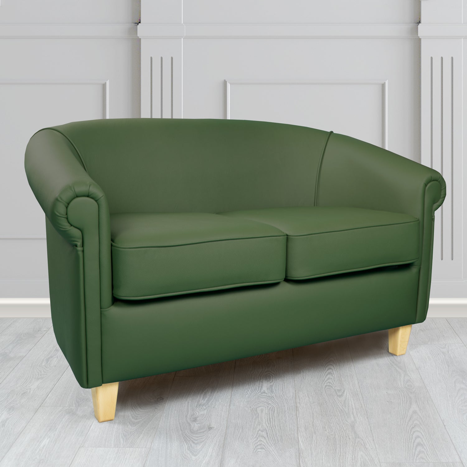 Siena 2 Seater Tub Sofa in Crib 5 Shelly Genuine Leather