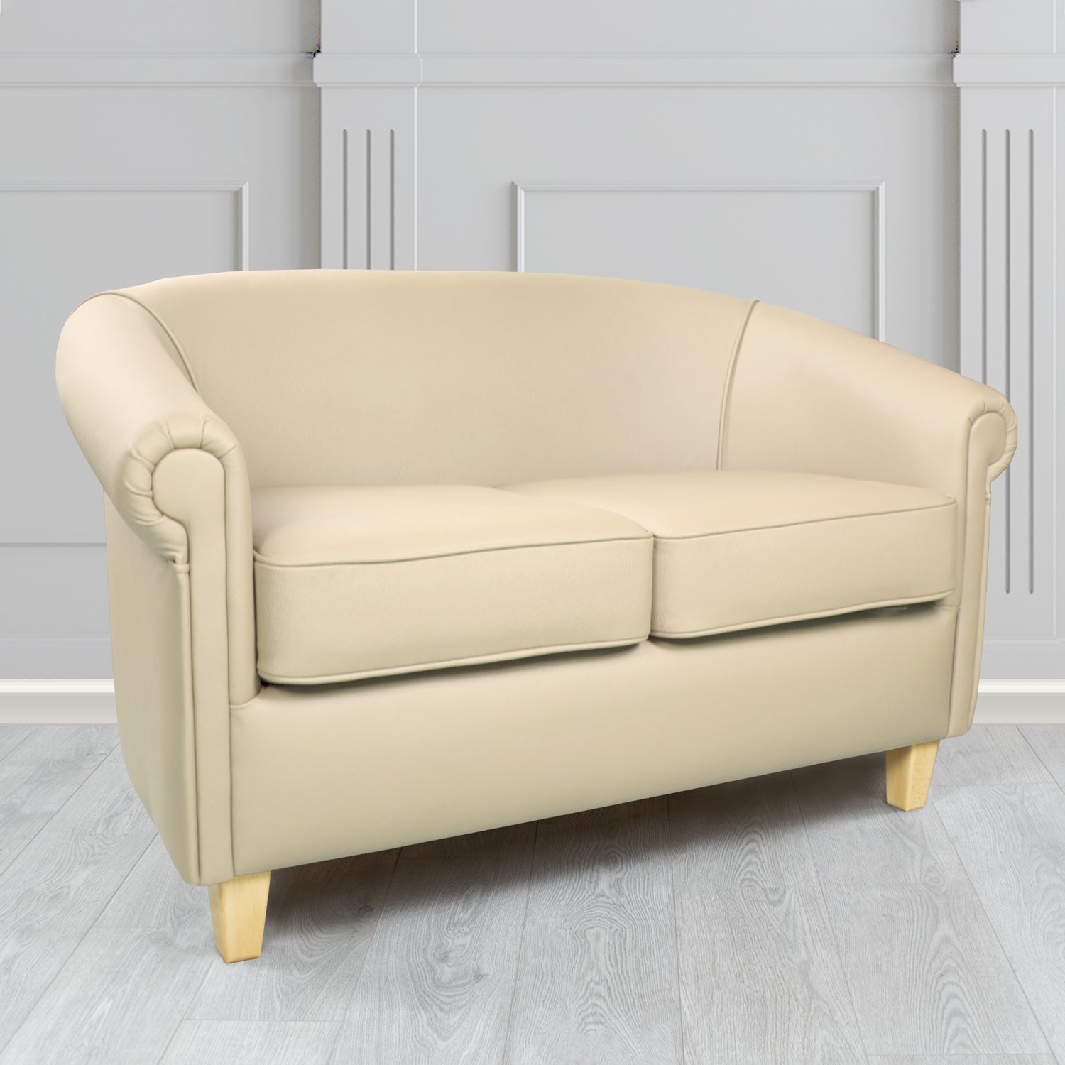 Siena 2 Seater Tub Sofa in Crib 5 Shelly Genuine Leather