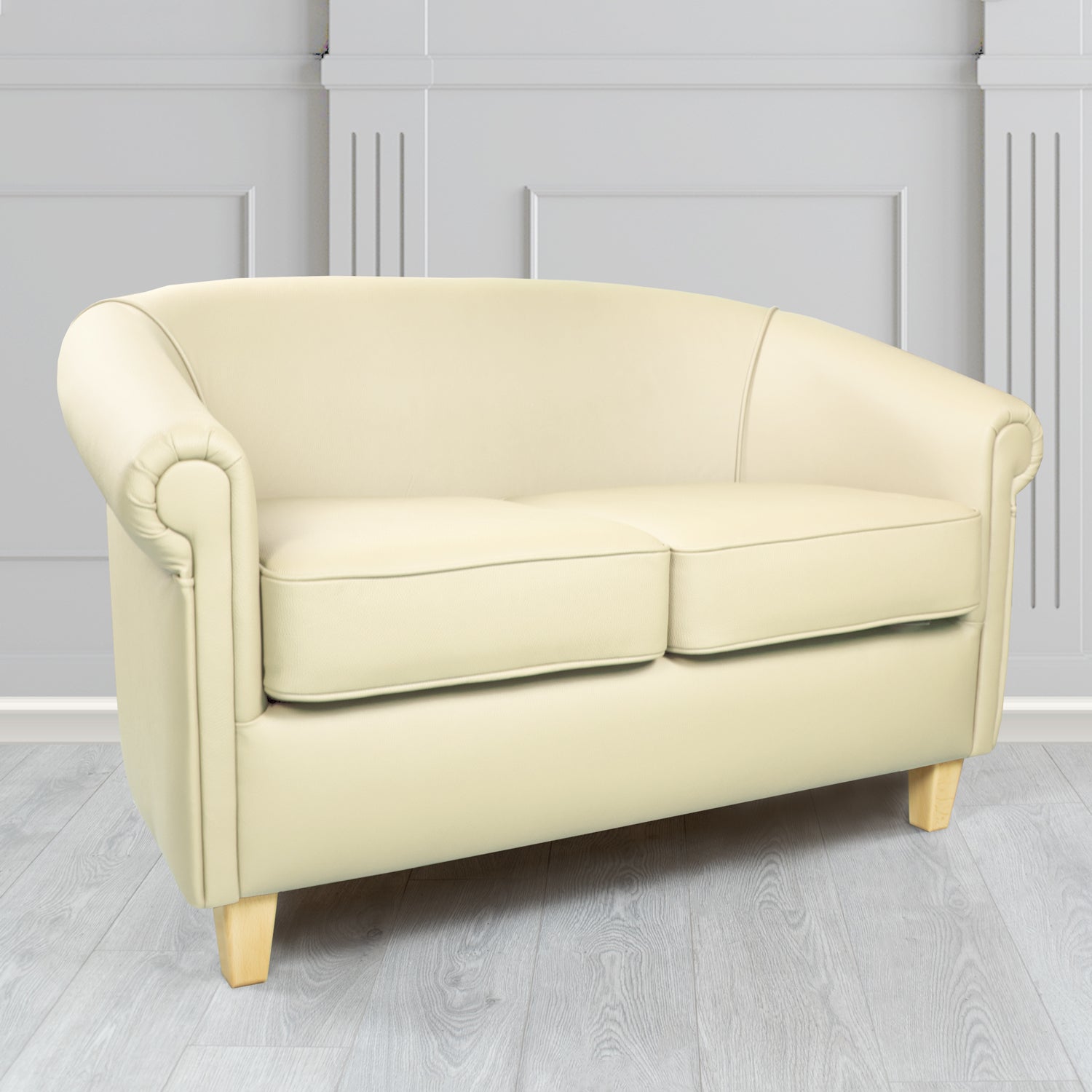 Siena 2 Seater Tub Sofa in Crib 5 Shelly Genuine Leather