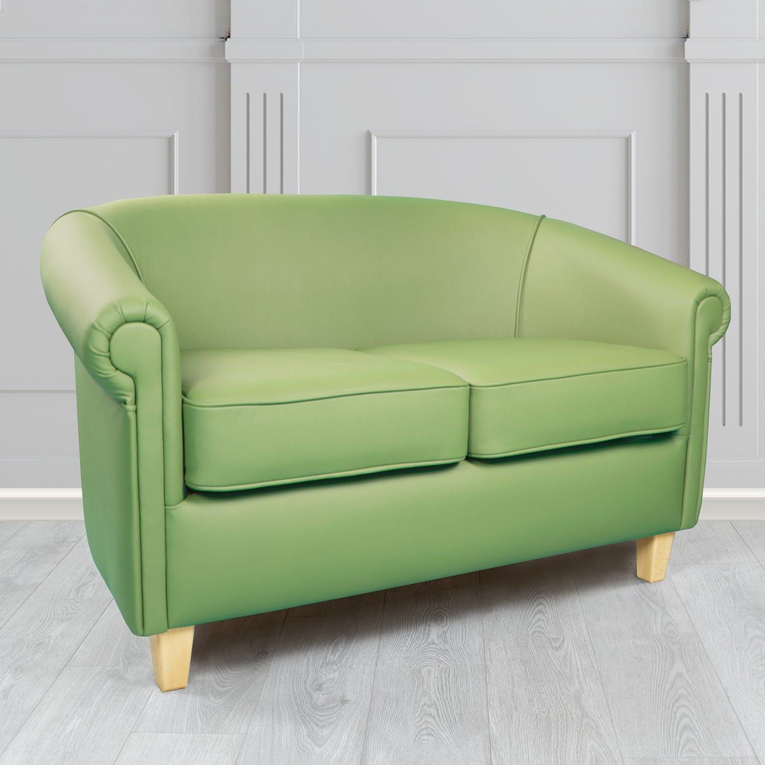 Siena 2 Seater Tub Sofa in Crib 5 Shelly Genuine Leather