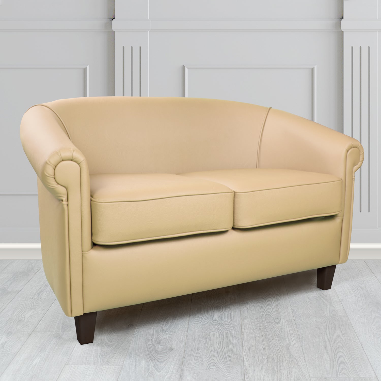 Siena 2 Seater Tub Sofa in Crib 5 Shelly Genuine Leather