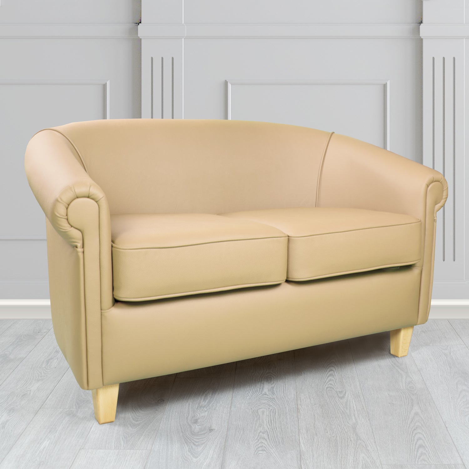Siena 2 Seater Tub Sofa in Crib 5 Shelly Genuine Leather