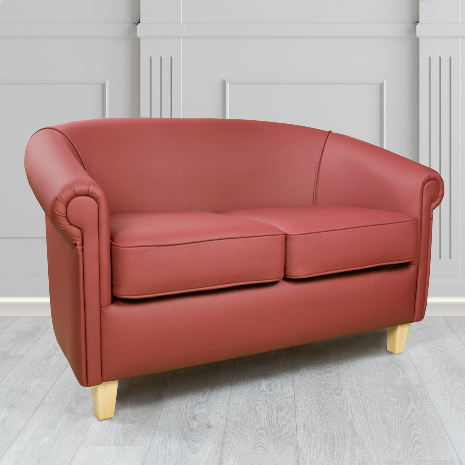 Siena 2 Seater Tub Sofa in Crib 5 Shelly Genuine Leather
